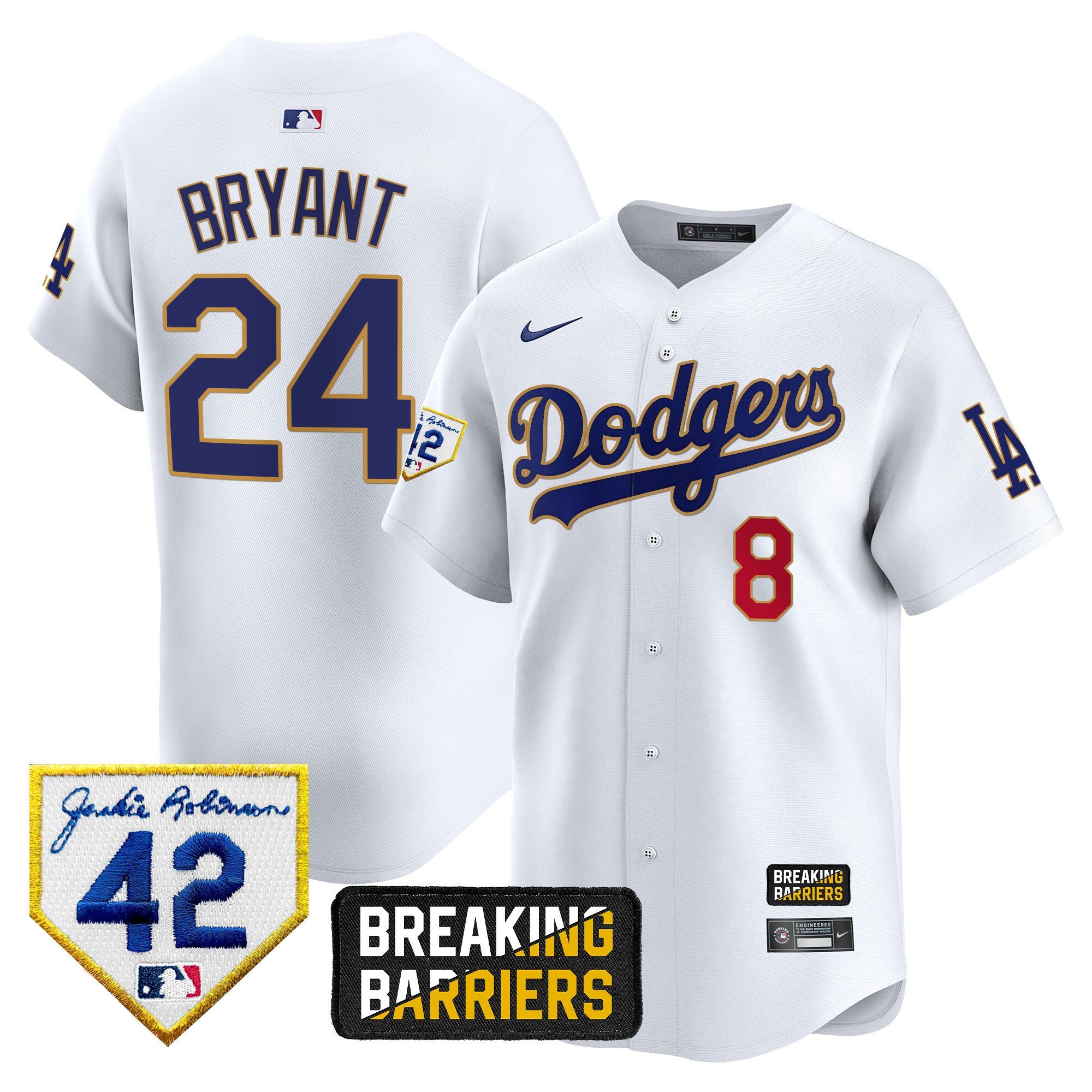 Men’s Jackie Robinson Breaking Barriers Patch Vapor Premier Limited Jersey