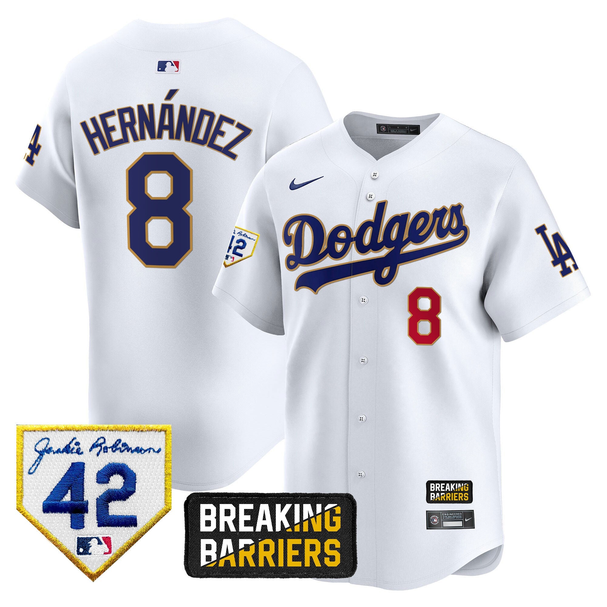 Men’s Jackie Robinson Breaking Barriers Patch Vapor Premier Limited Jersey