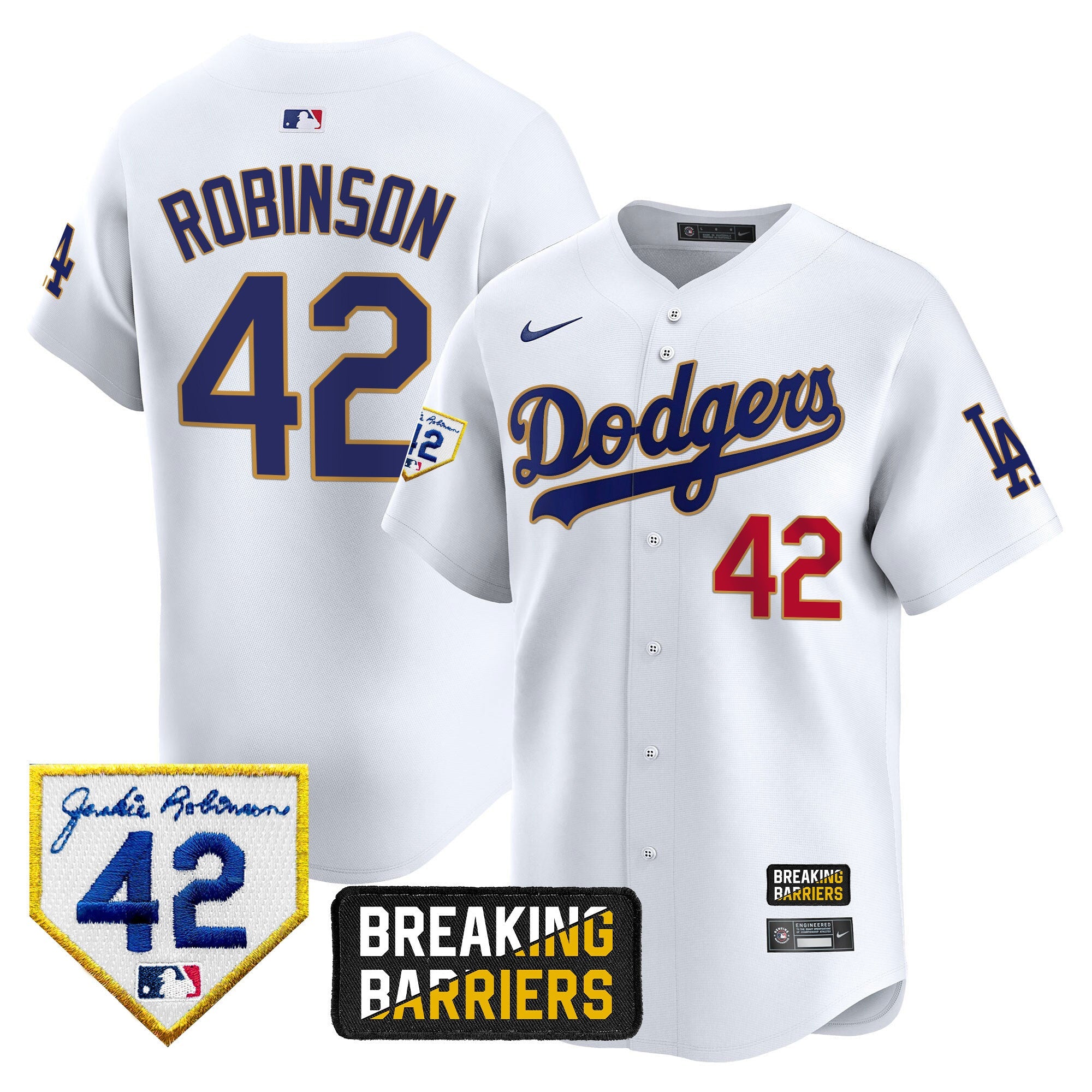 Men’s Jackie Robinson Breaking Barriers Patch Vapor Premier Limited Jersey