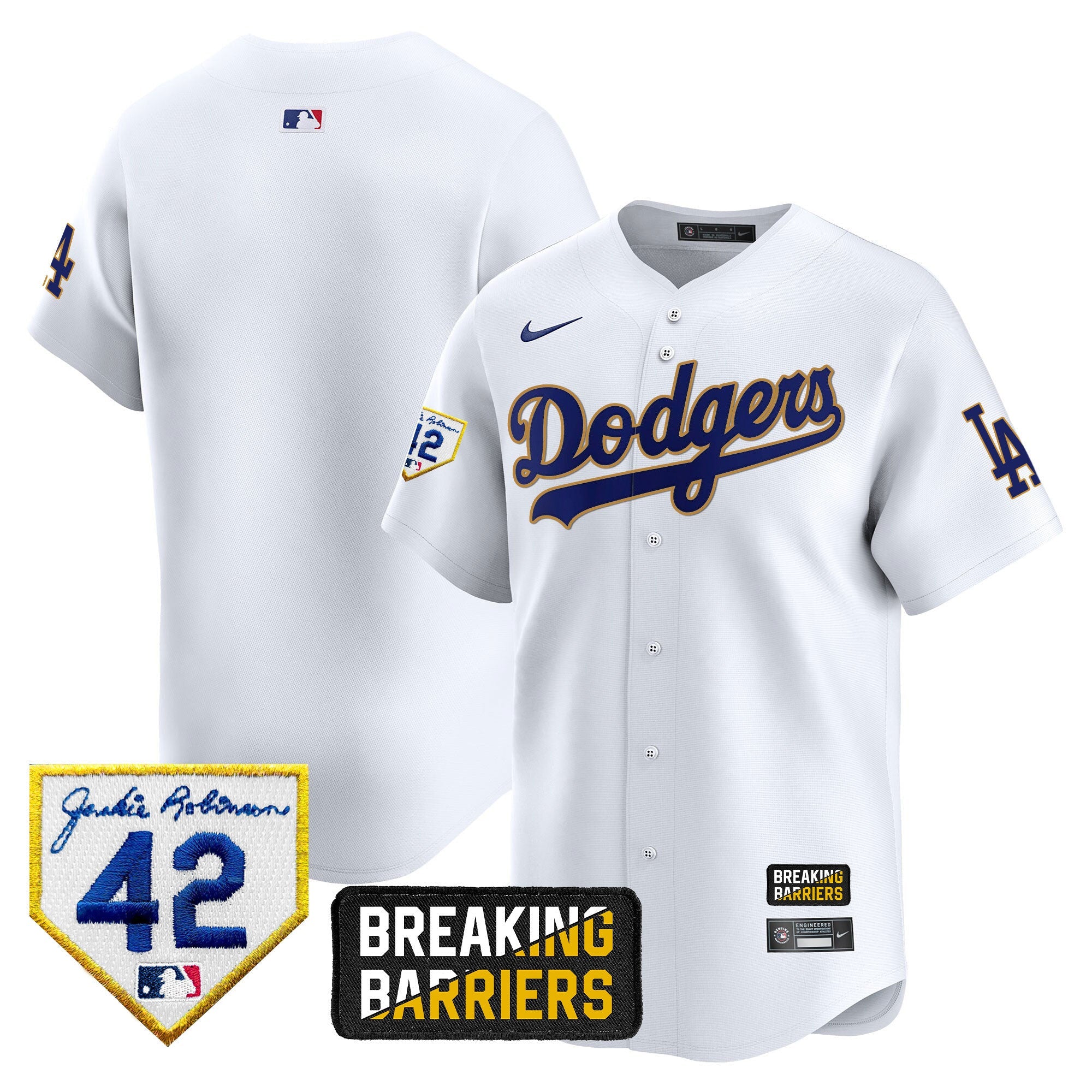 Men’s Jackie Robinson Breaking Barriers Patch Vapor Premier Limited Jersey