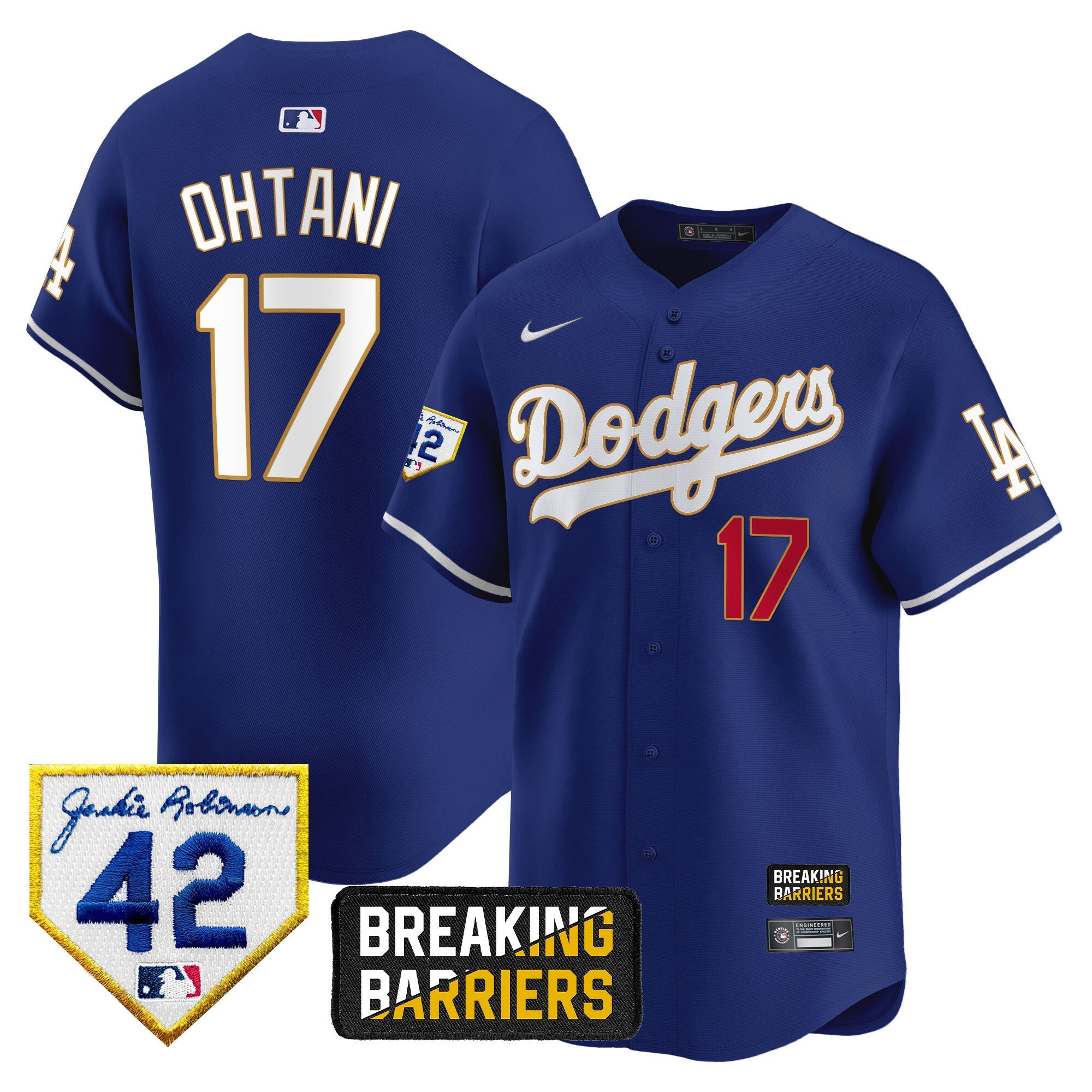 Men’s Jackie Robinson Breaking Barriers Patch Vapor Premier Limited Jersey