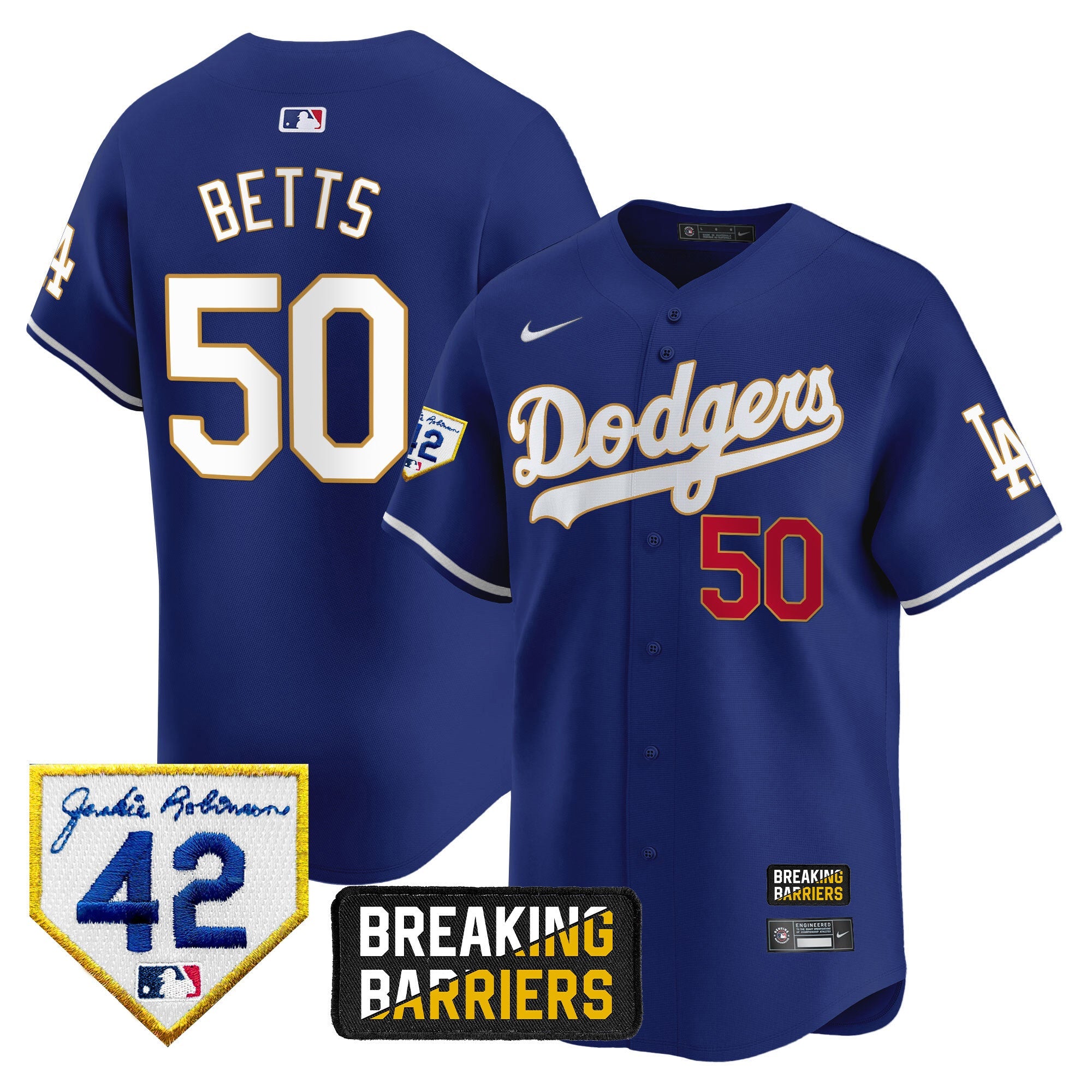 Men’s Jackie Robinson Breaking Barriers Patch Vapor Premier Limited Jersey