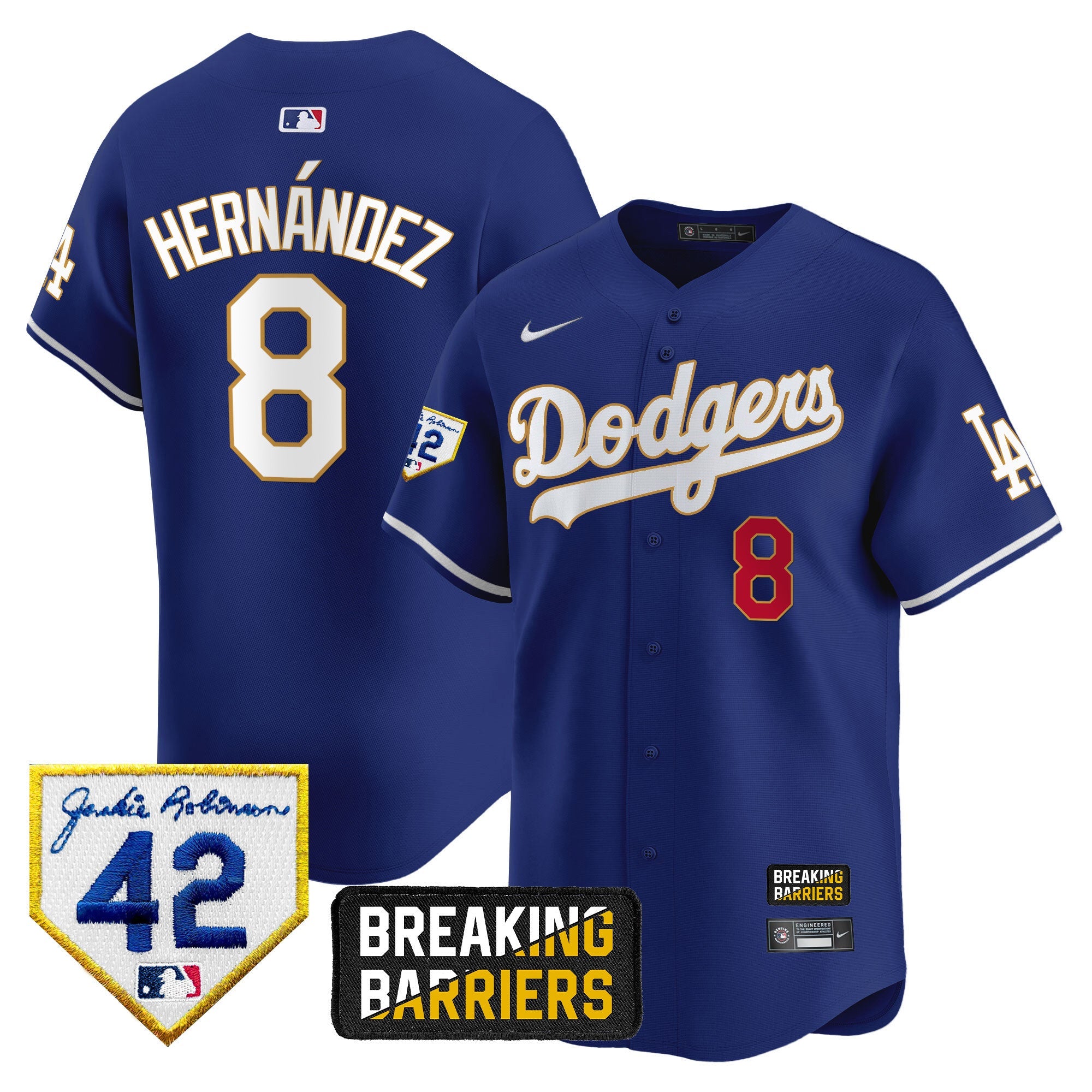 Men’s Jackie Robinson Breaking Barriers Patch Vapor Premier Limited Jersey