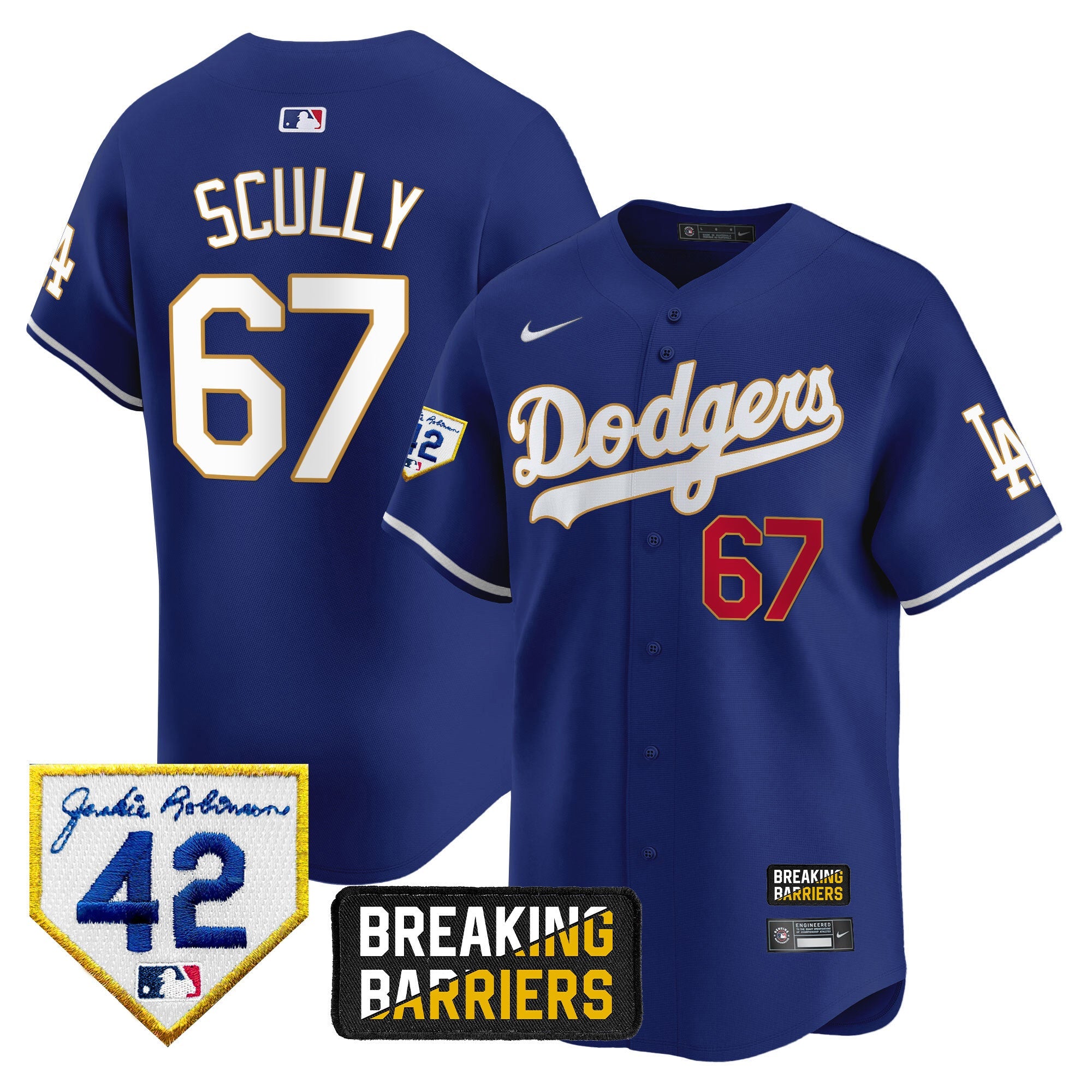 Men’s Jackie Robinson Breaking Barriers Patch Vapor Premier Limited Jersey