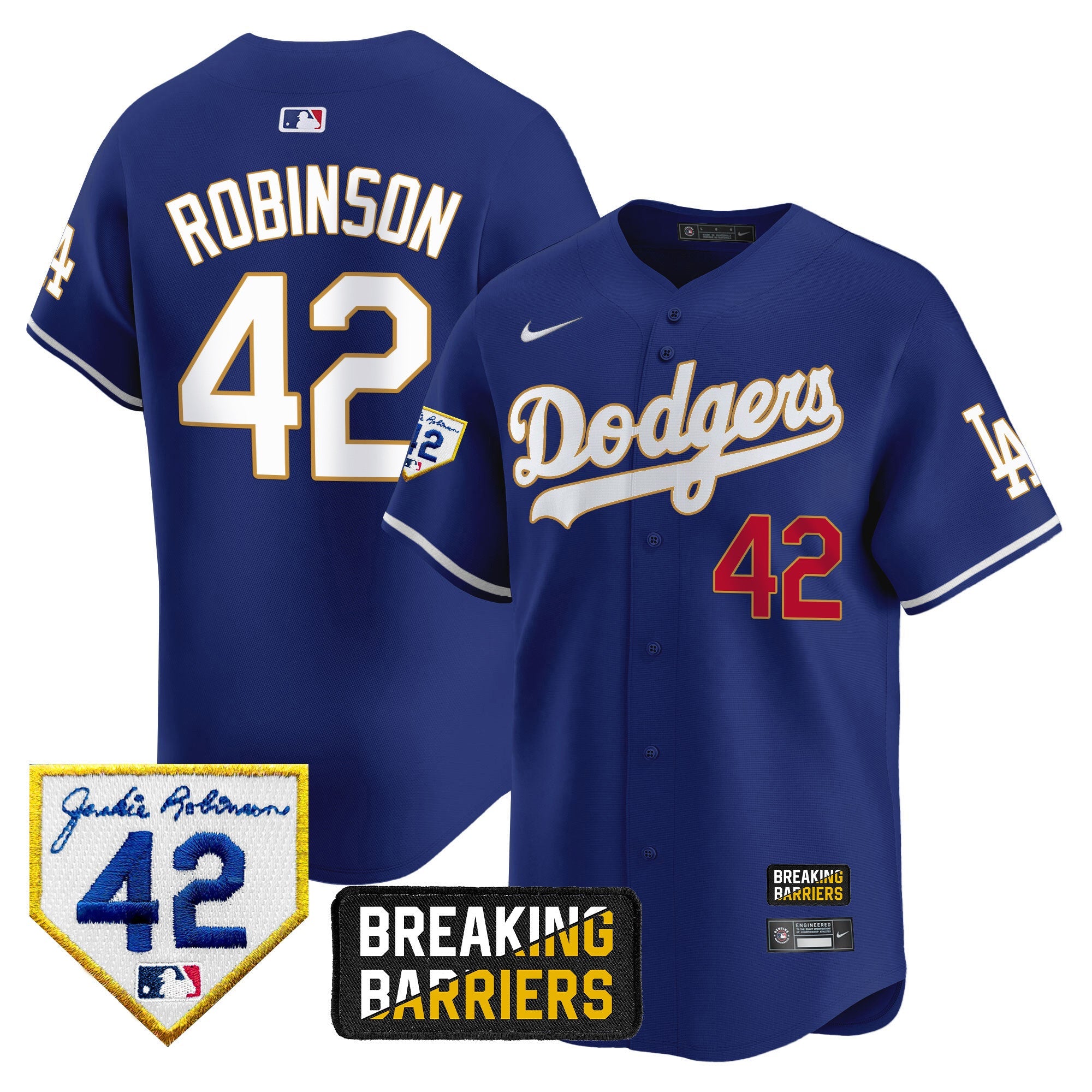 Men’s Jackie Robinson Breaking Barriers Patch Vapor Premier Limited Jersey