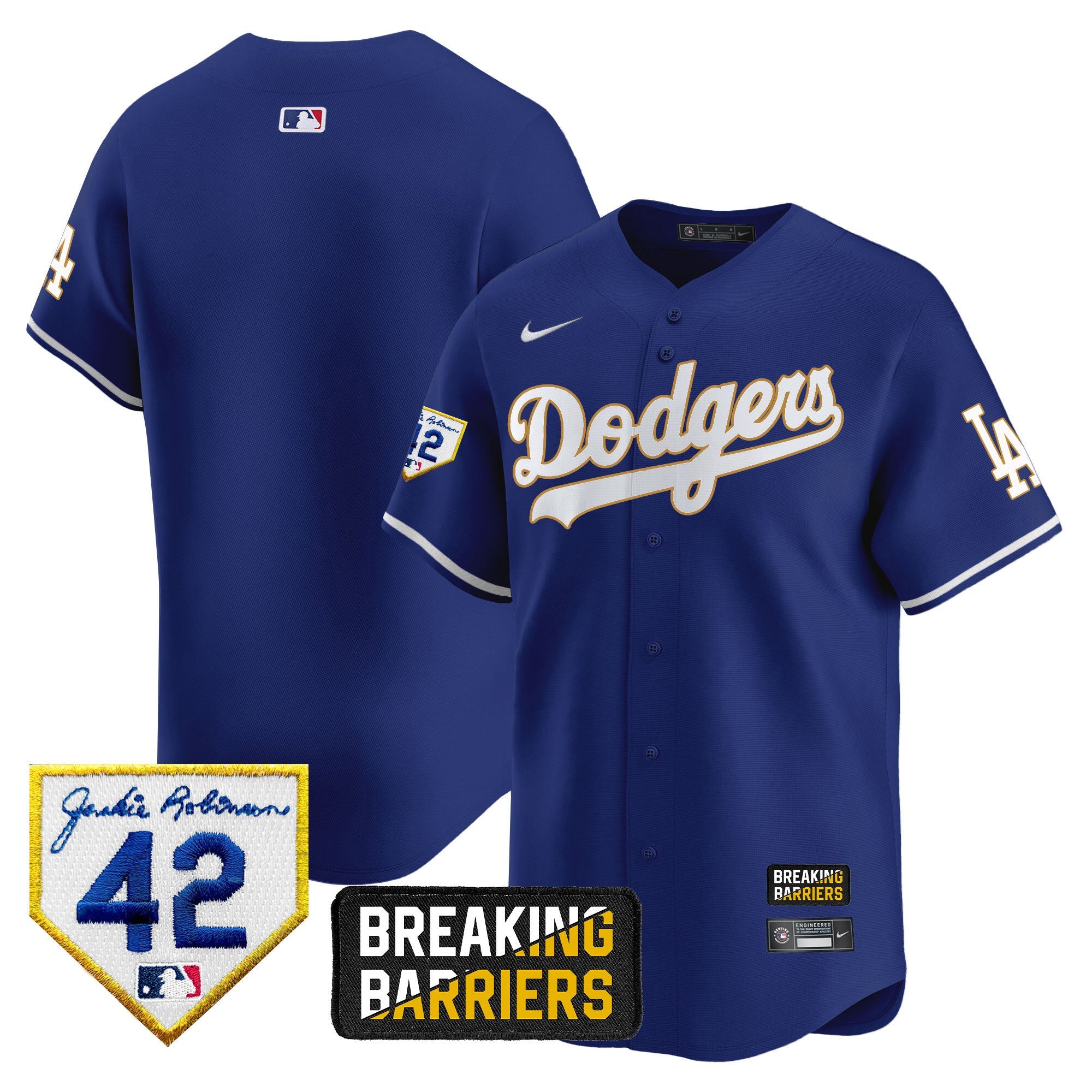 Men’s Jackie Robinson Breaking Barriers Patch Vapor Premier Limited Jersey