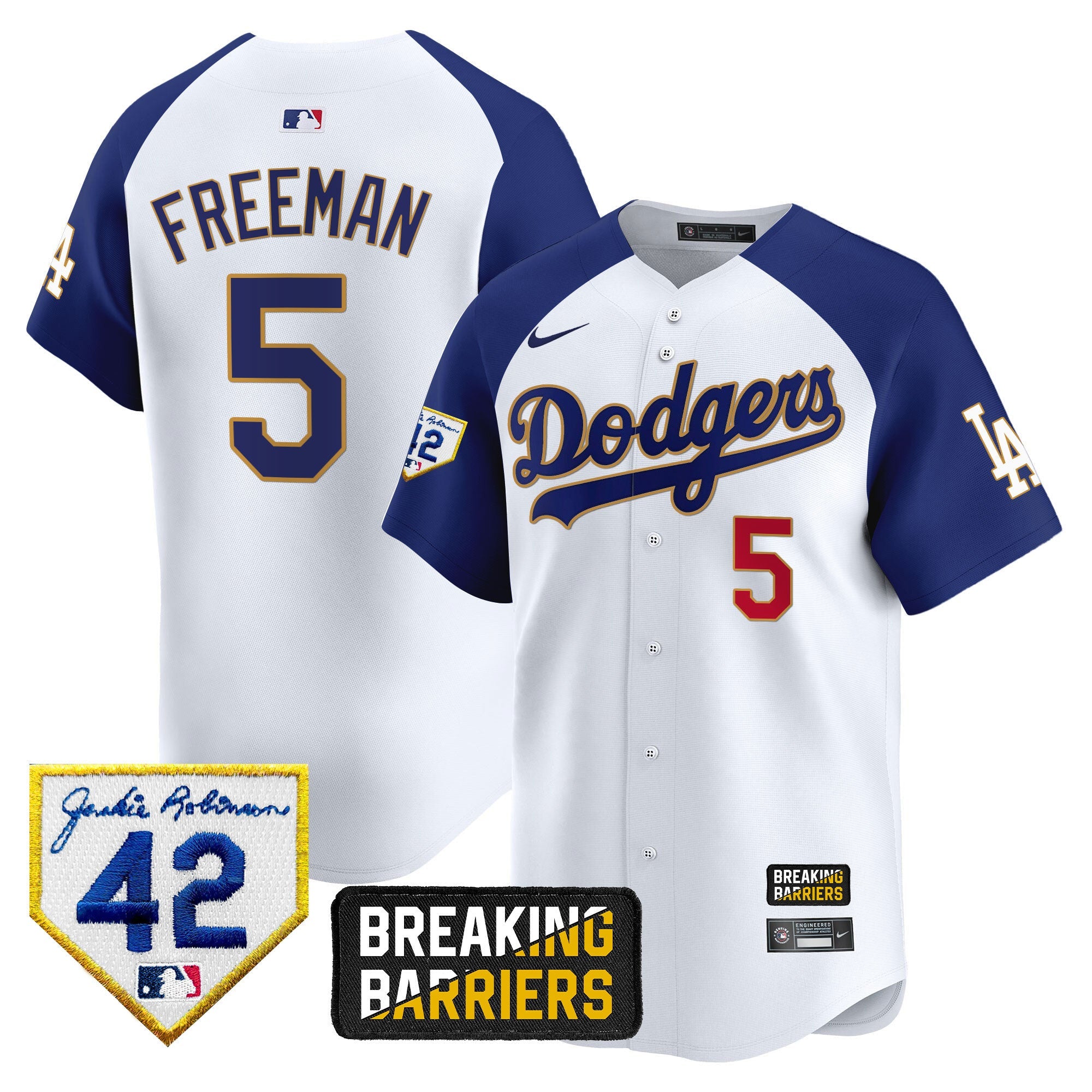 Men’s Jackie Robinson Breaking Barriers Patch Vapor Premier Limited Jersey