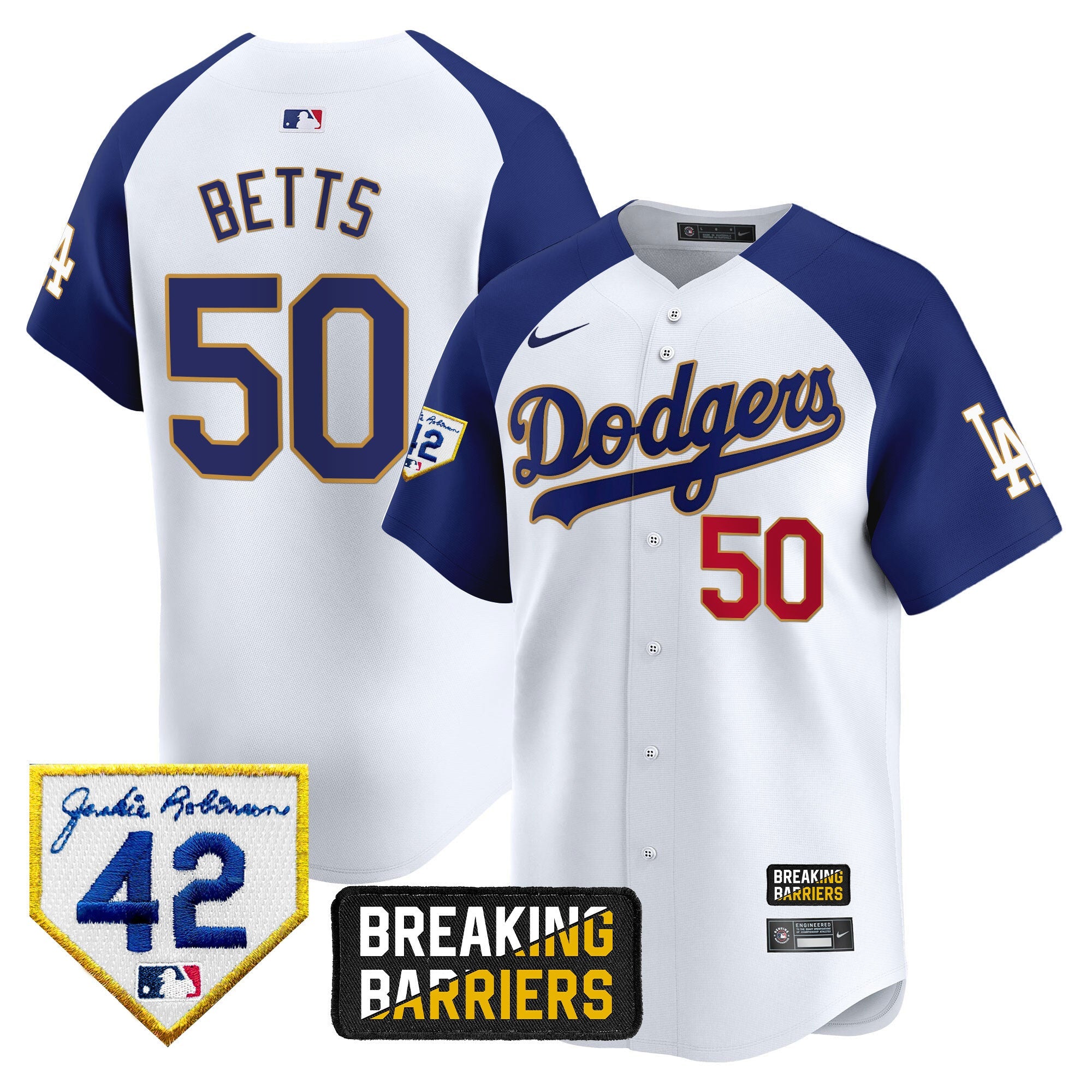 Men’s Jackie Robinson Breaking Barriers Patch Vapor Premier Limited Jersey