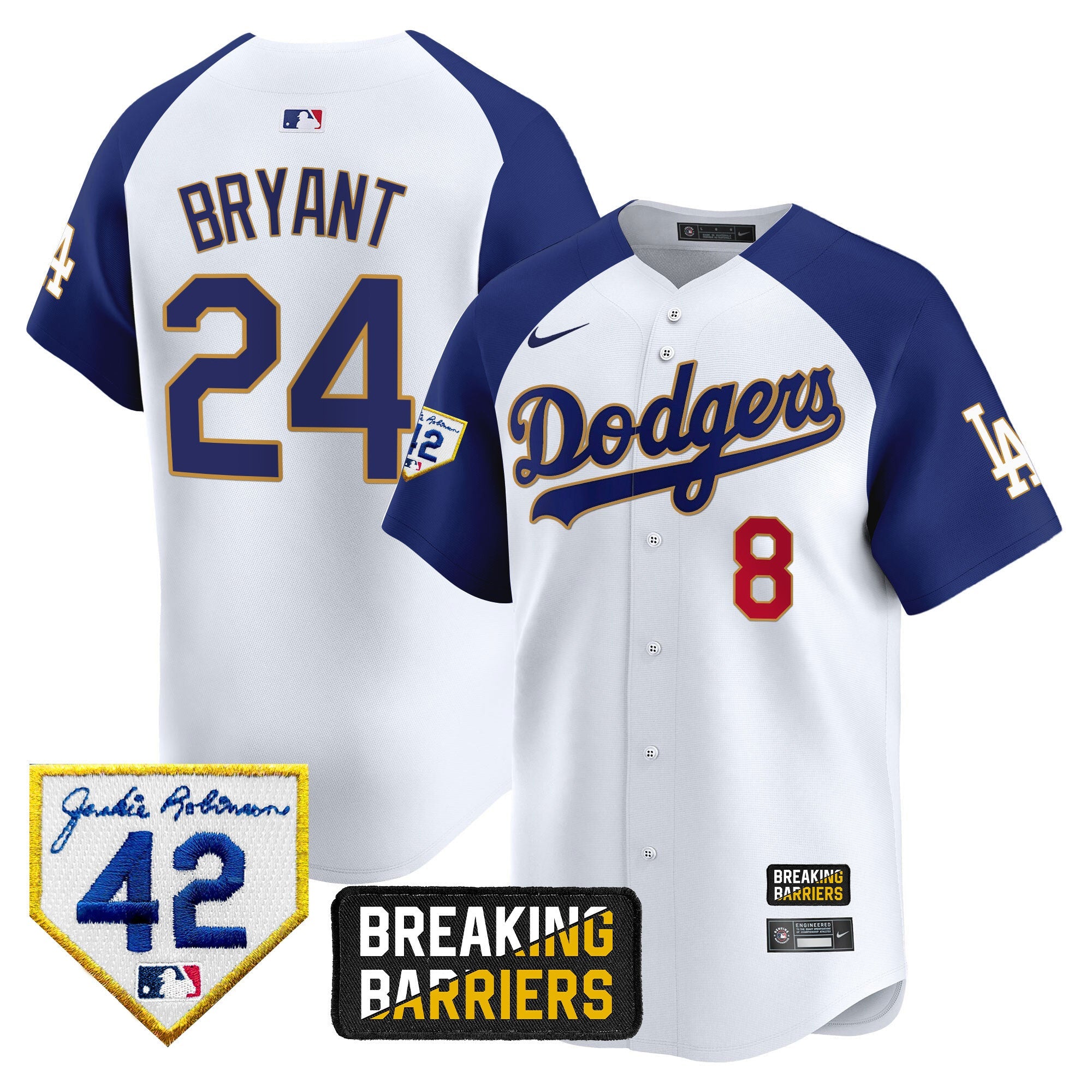 Men’s Jackie Robinson Breaking Barriers Patch Vapor Premier Limited Jersey
