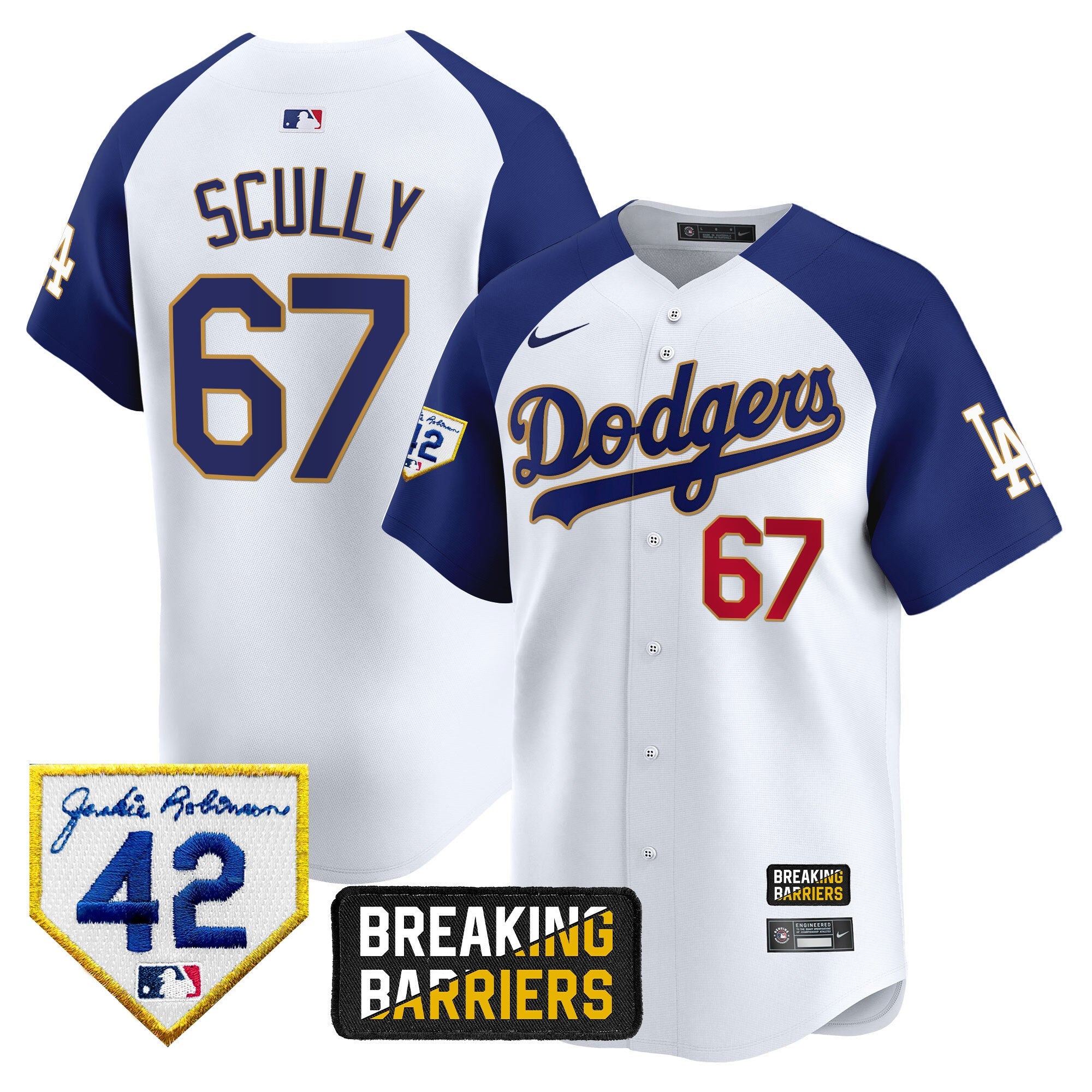 Men’s Jackie Robinson Breaking Barriers Patch Vapor Premier Limited Jersey