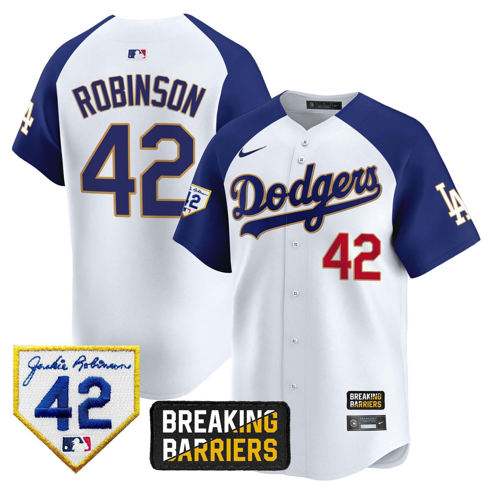Men’s Jackie Robinson Breaking Barriers Patch Vapor Premier Limited Jersey