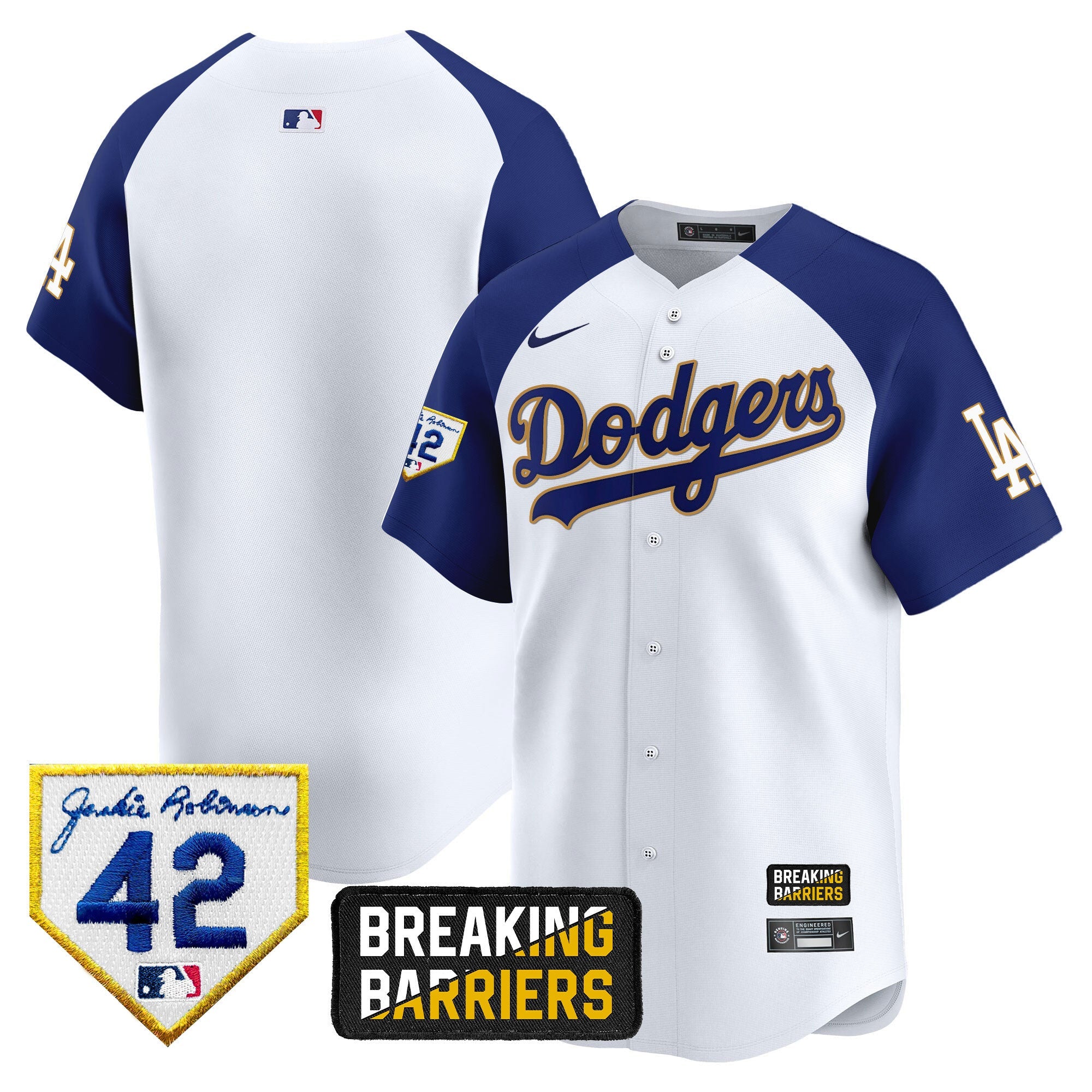 Men’s Jackie Robinson Breaking Barriers Patch Vapor Premier Limited Jersey