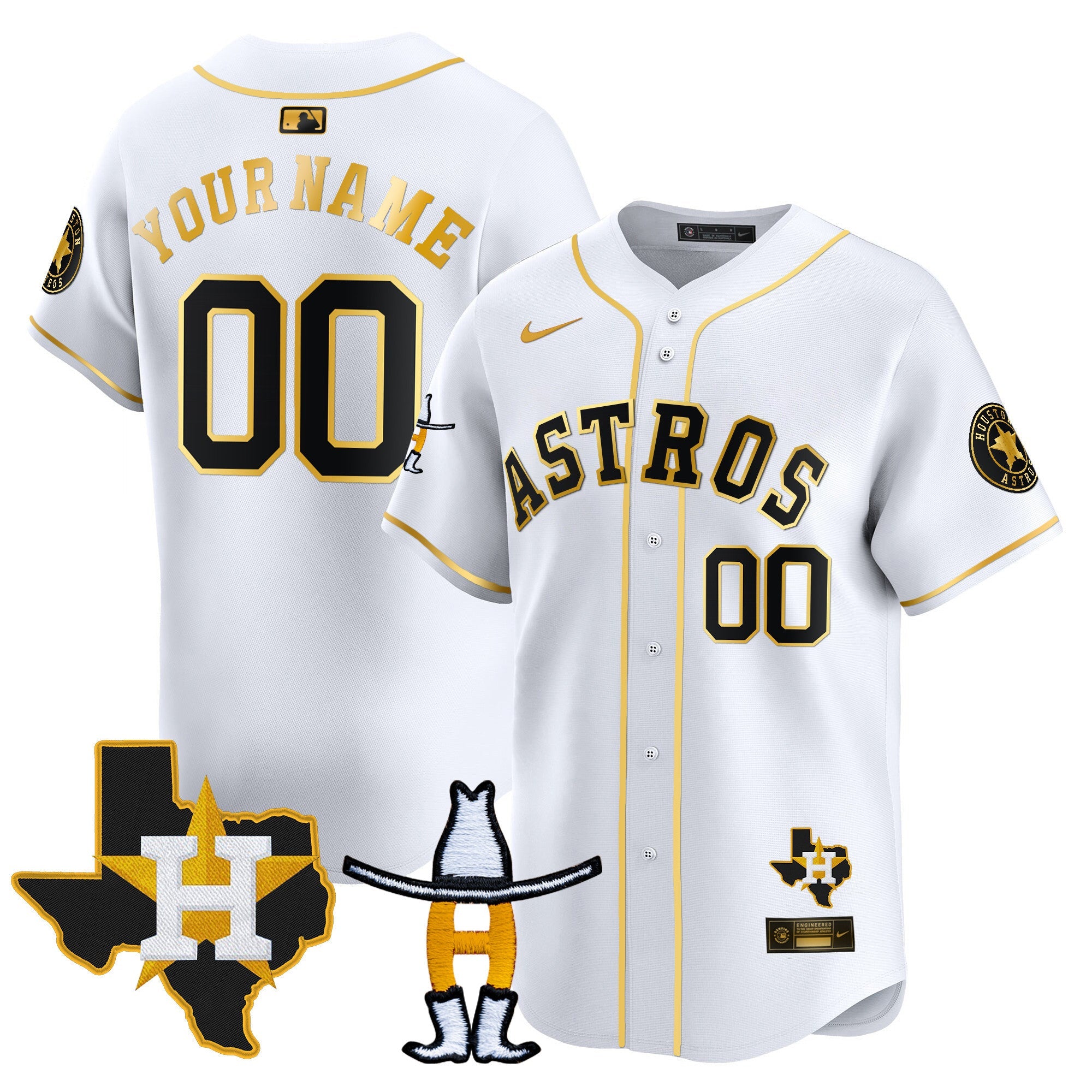 Houston Houston Rodeo Patch Vapor Premier Limited Custom Jersey V2