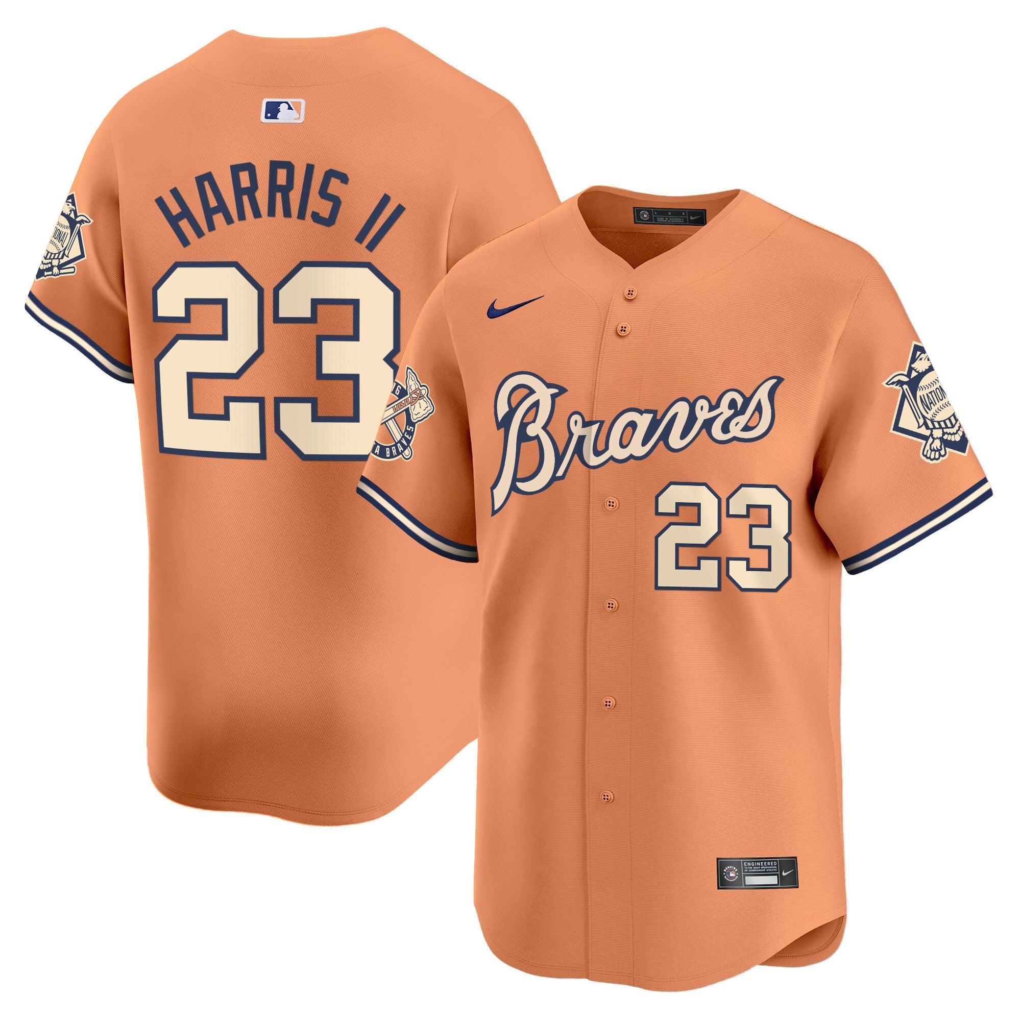 Men’s Atlanta Peaches n’ Cream Vapor Premier Limited Jersey