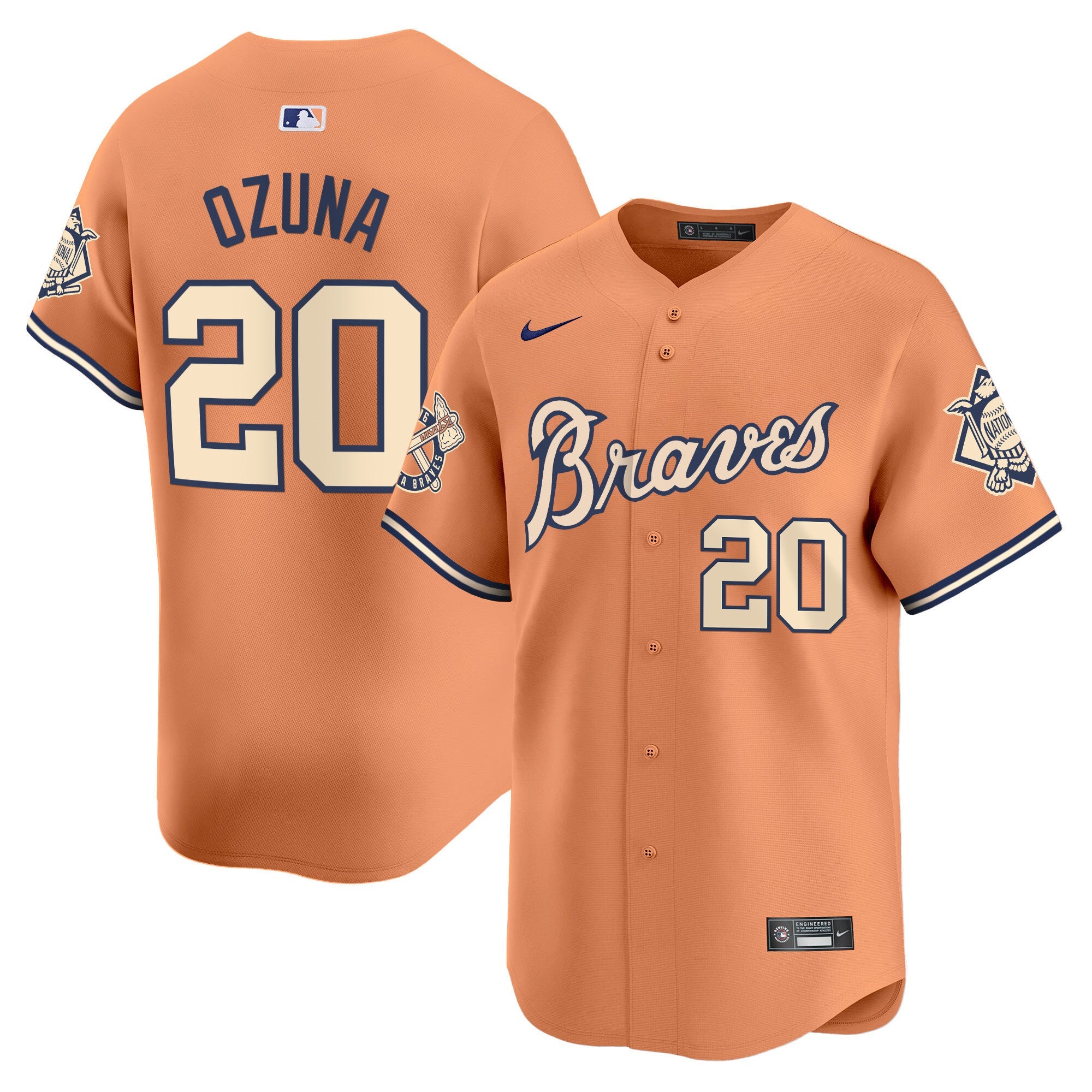 Men’s Atlanta Peaches n’ Cream Vapor Premier Limited Jersey