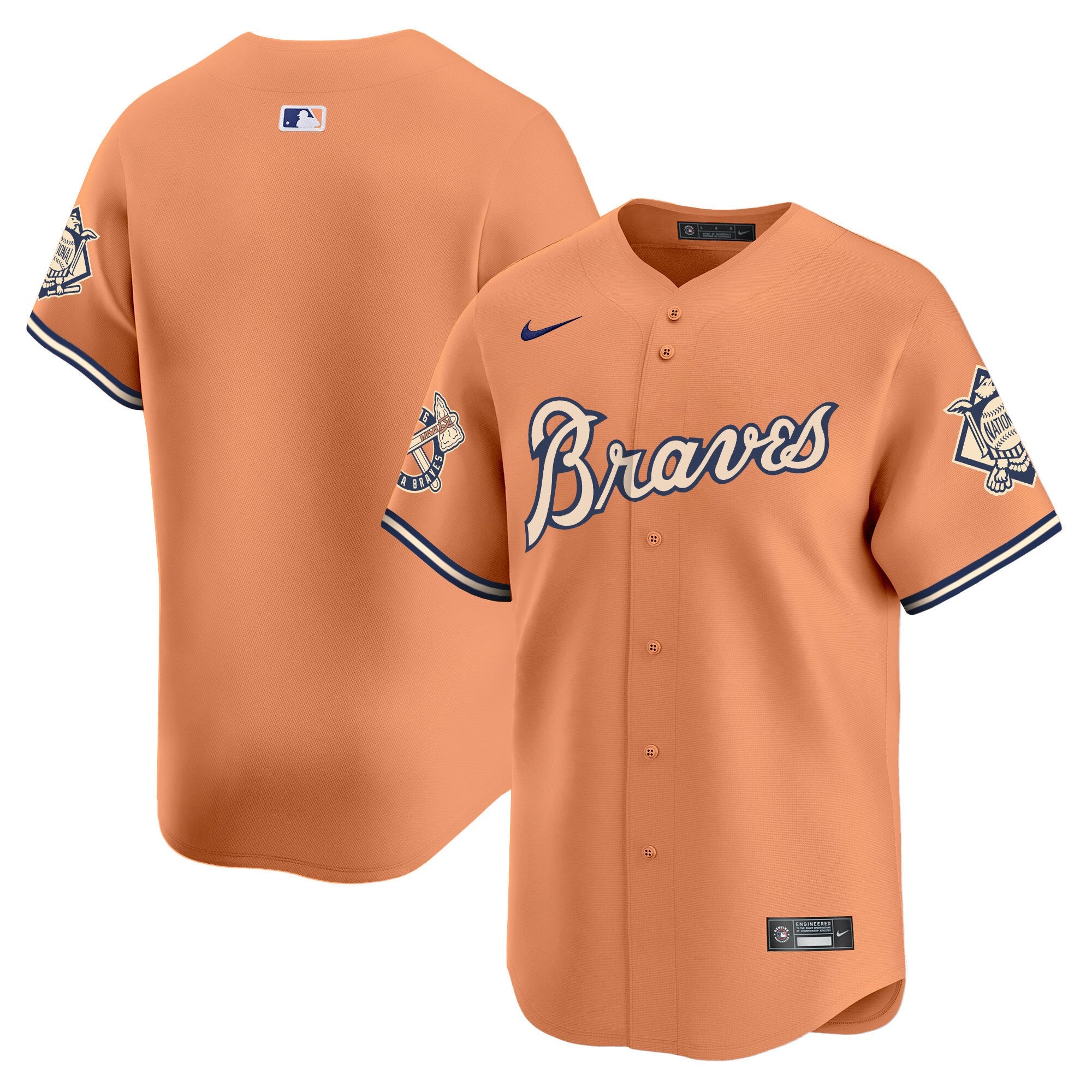 Men’s Atlanta Peaches n’ Cream Vapor Premier Limited Jersey