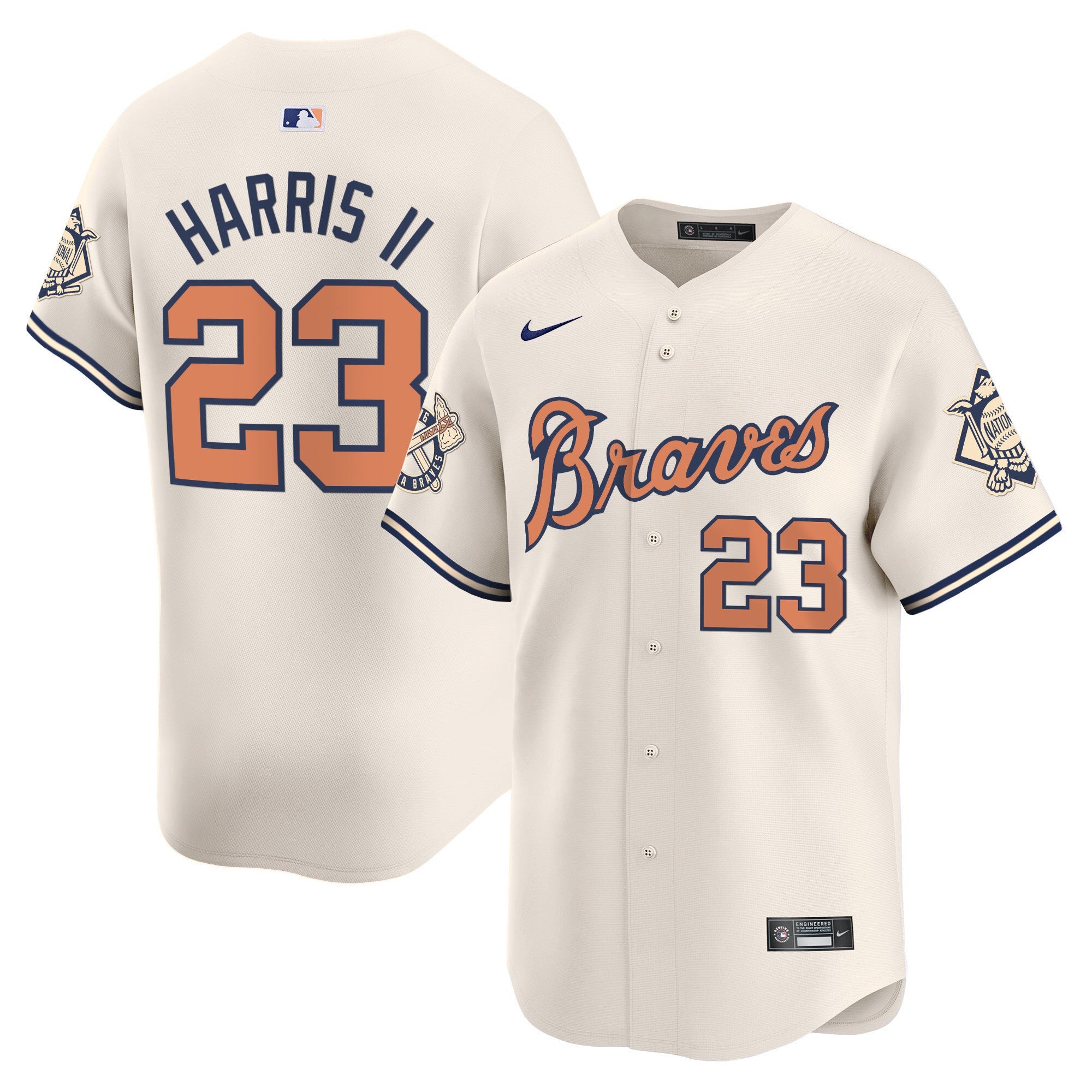 Men’s Atlanta Peaches n’ Cream Vapor Premier Limited Jersey
