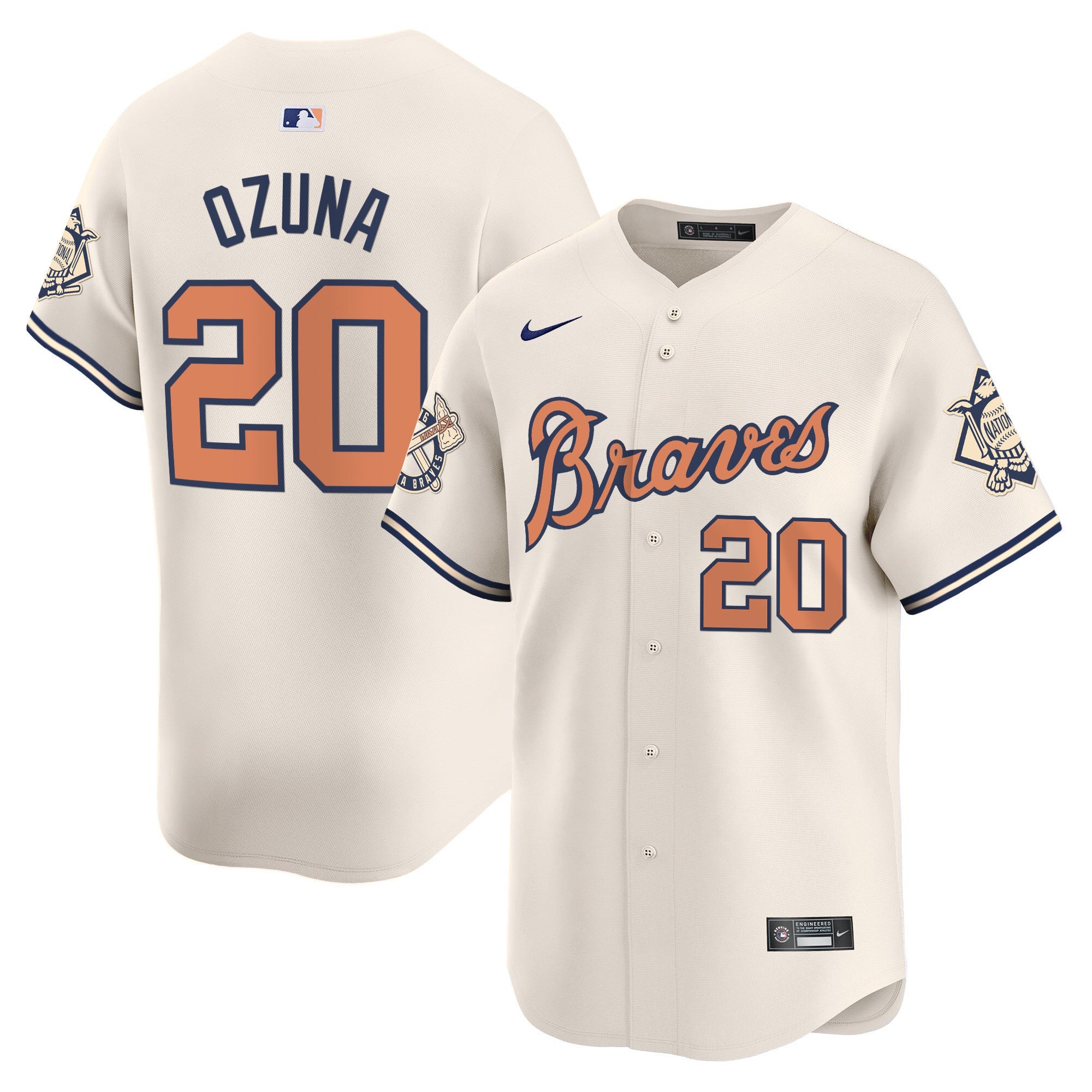 Men’s Atlanta Peaches n’ Cream Vapor Premier Limited Jersey