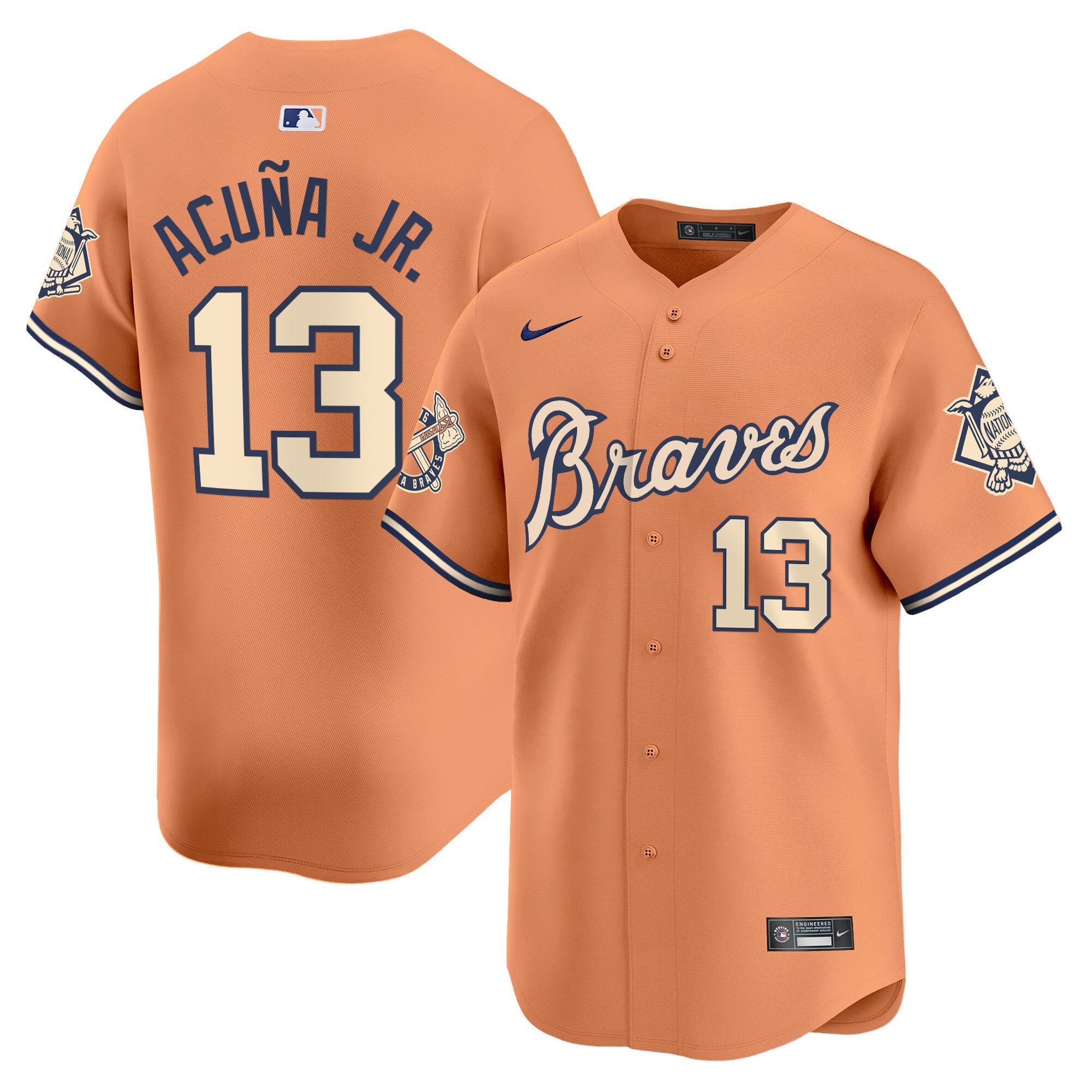 Men’s Atlanta Peaches n’ Cream Vapor Premier Limited Jersey