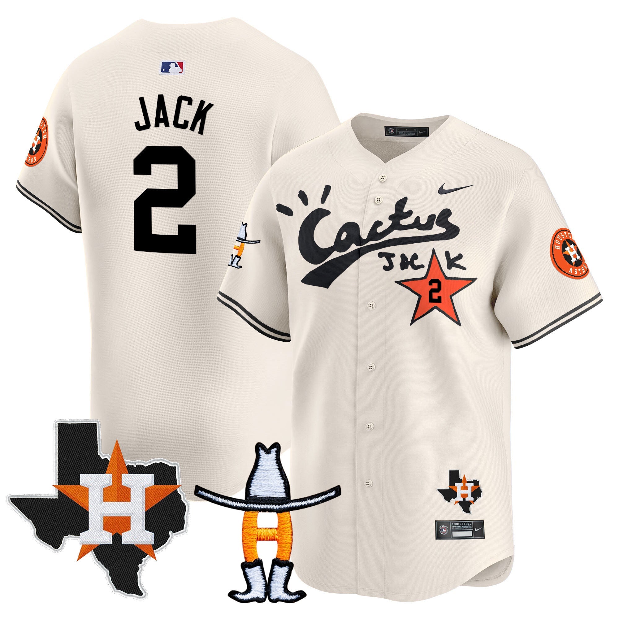 Men’s Houston Cactus Jack Houston Rodeo Patch Vapor Premier Limited Jersey