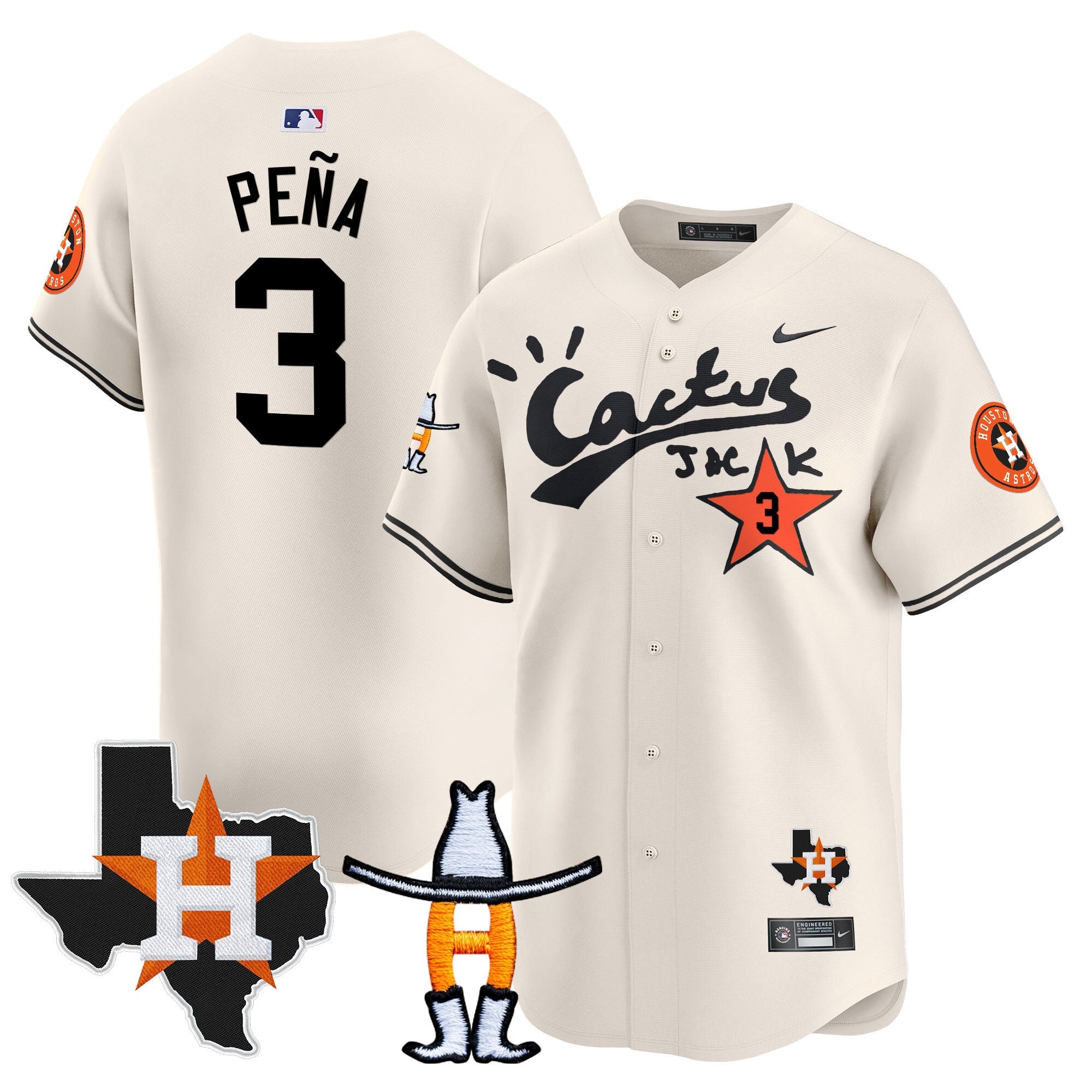 Men’s Houston Cactus Jack Houston Rodeo Patch Vapor Premier Limited Jersey