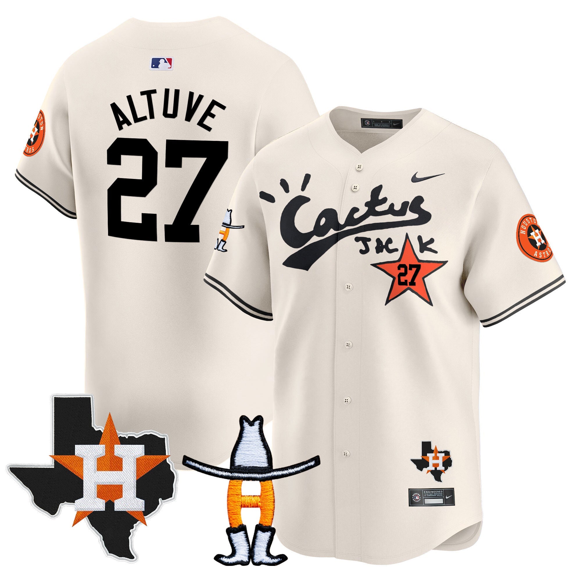Men’s Houston Cactus Jack Houston Rodeo Patch Vapor Premier Limited Jersey