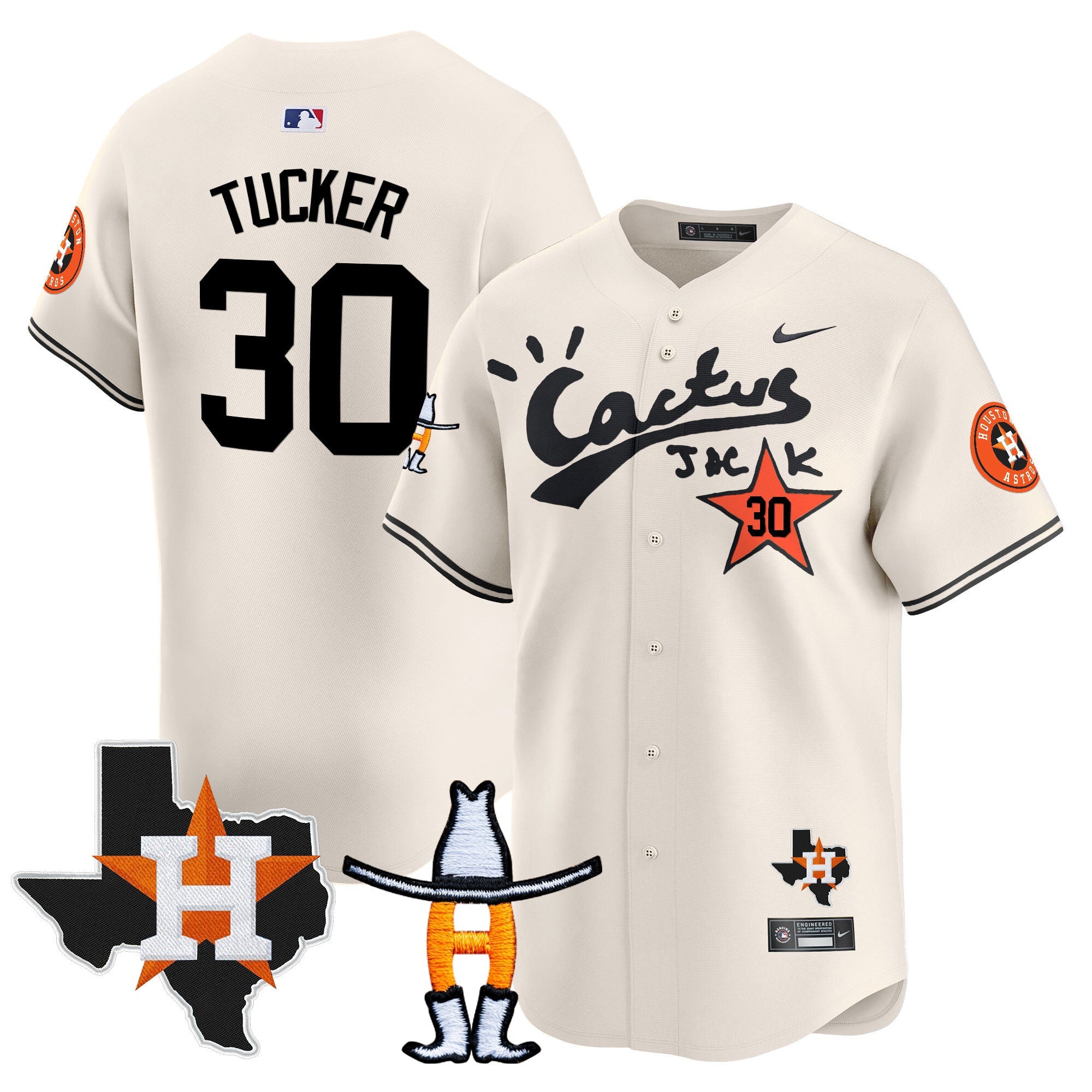 Men’s Houston Cactus Jack Houston Rodeo Patch Vapor Premier Limited Jersey