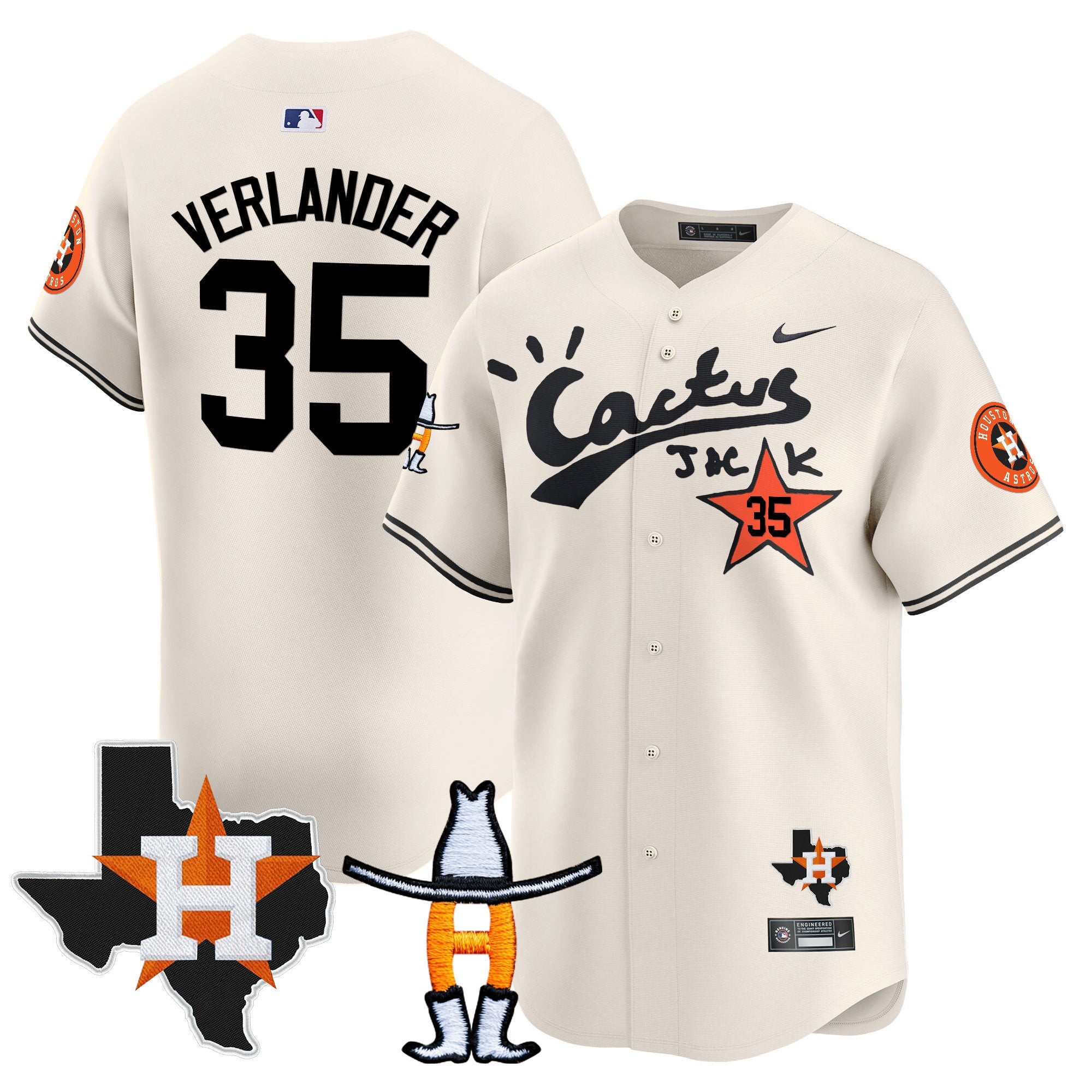 Men’s Houston Cactus Jack Houston Rodeo Patch Vapor Premier Limited Jersey