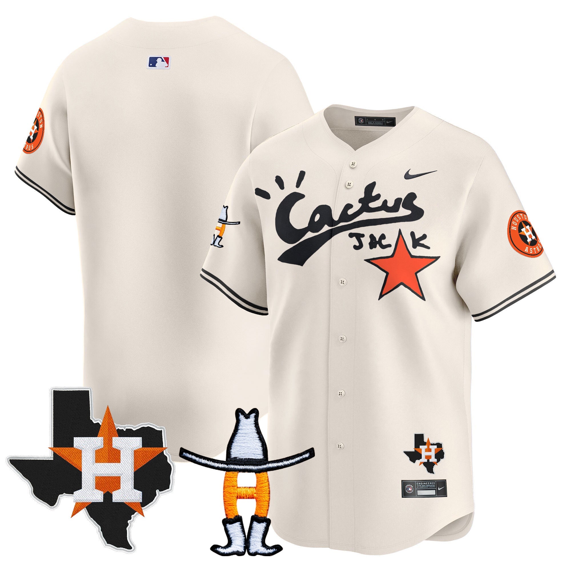 Men’s Houston Cactus Jack Houston Rodeo Patch Vapor Premier Limited Jersey