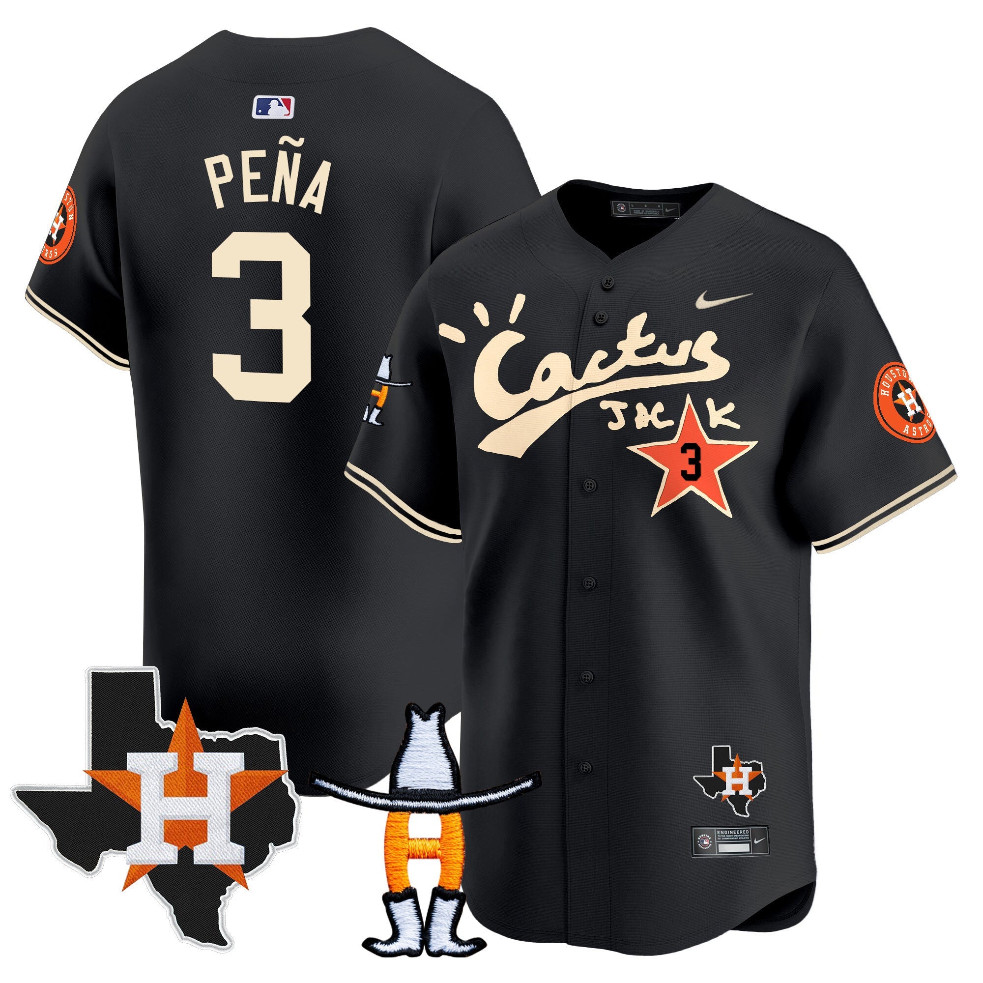 Men’s Houston Cactus Jack Houston Rodeo Patch Vapor Premier Limited Jersey