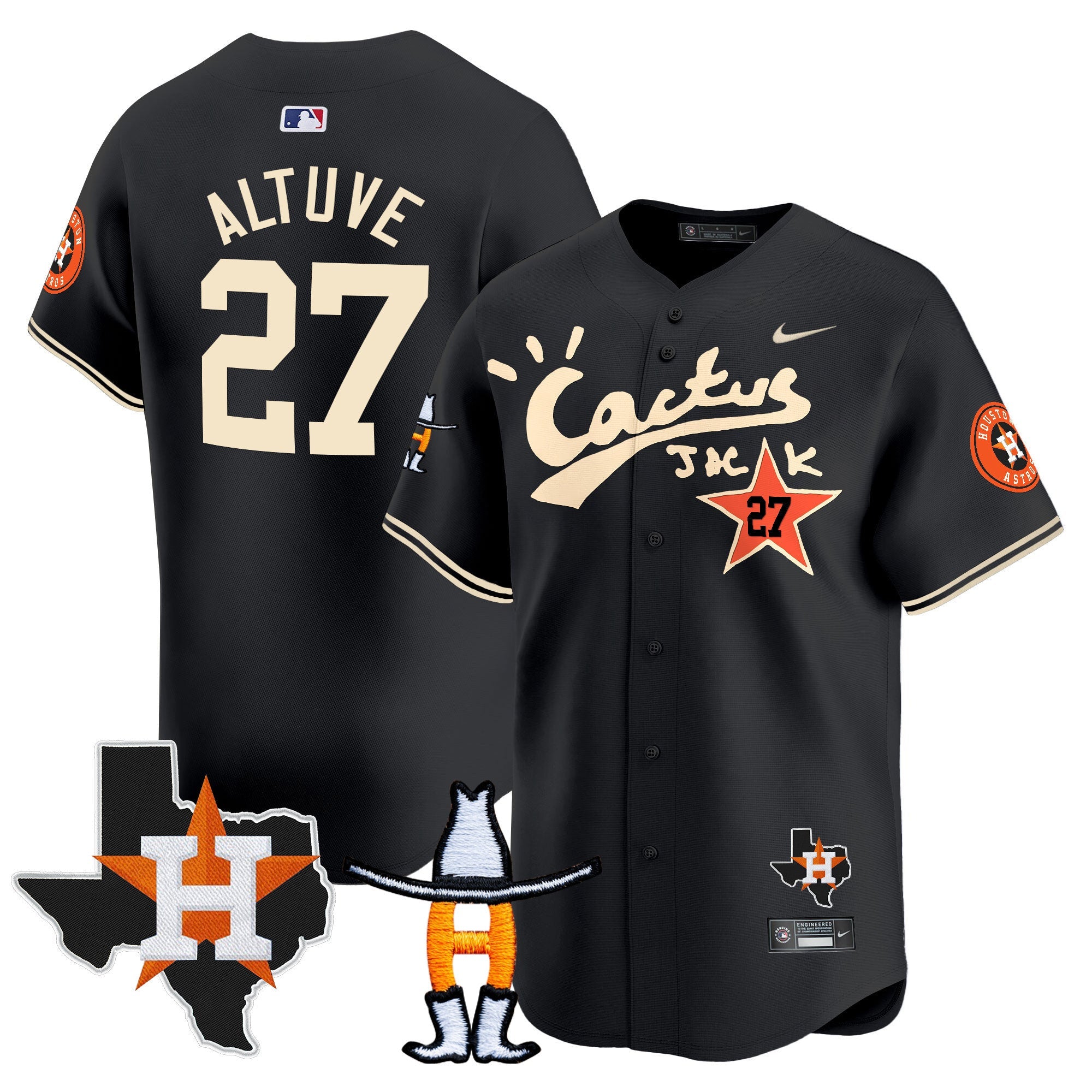 Men’s Houston Cactus Jack Houston Rodeo Patch Vapor Premier Limited Jersey