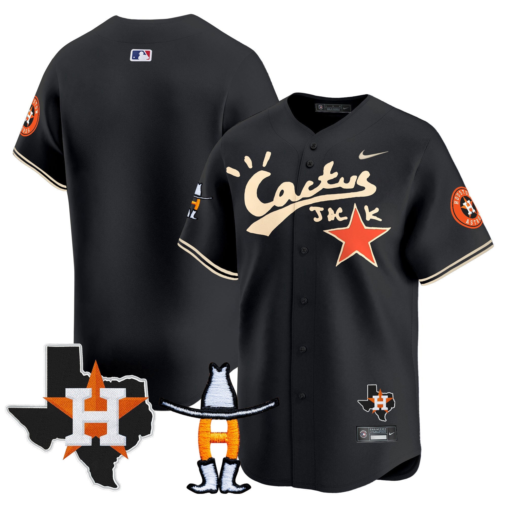 Men’s Houston Cactus Jack Houston Rodeo Patch Vapor Premier Limited Jersey