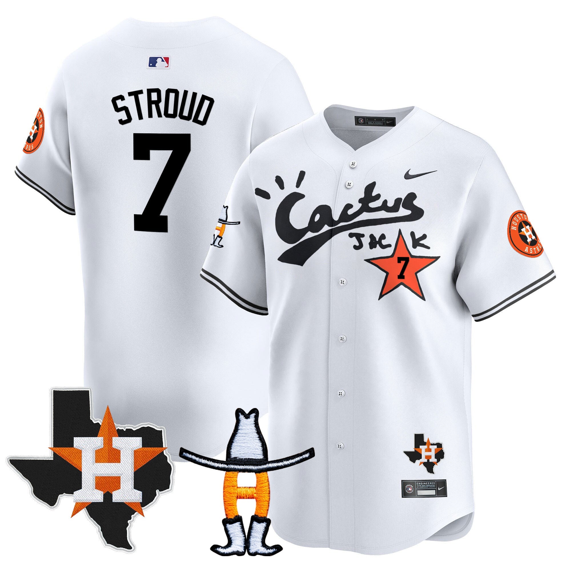 Men’s Houston Cactus Jack Houston Rodeo Patch Vapor Premier Limited Jersey