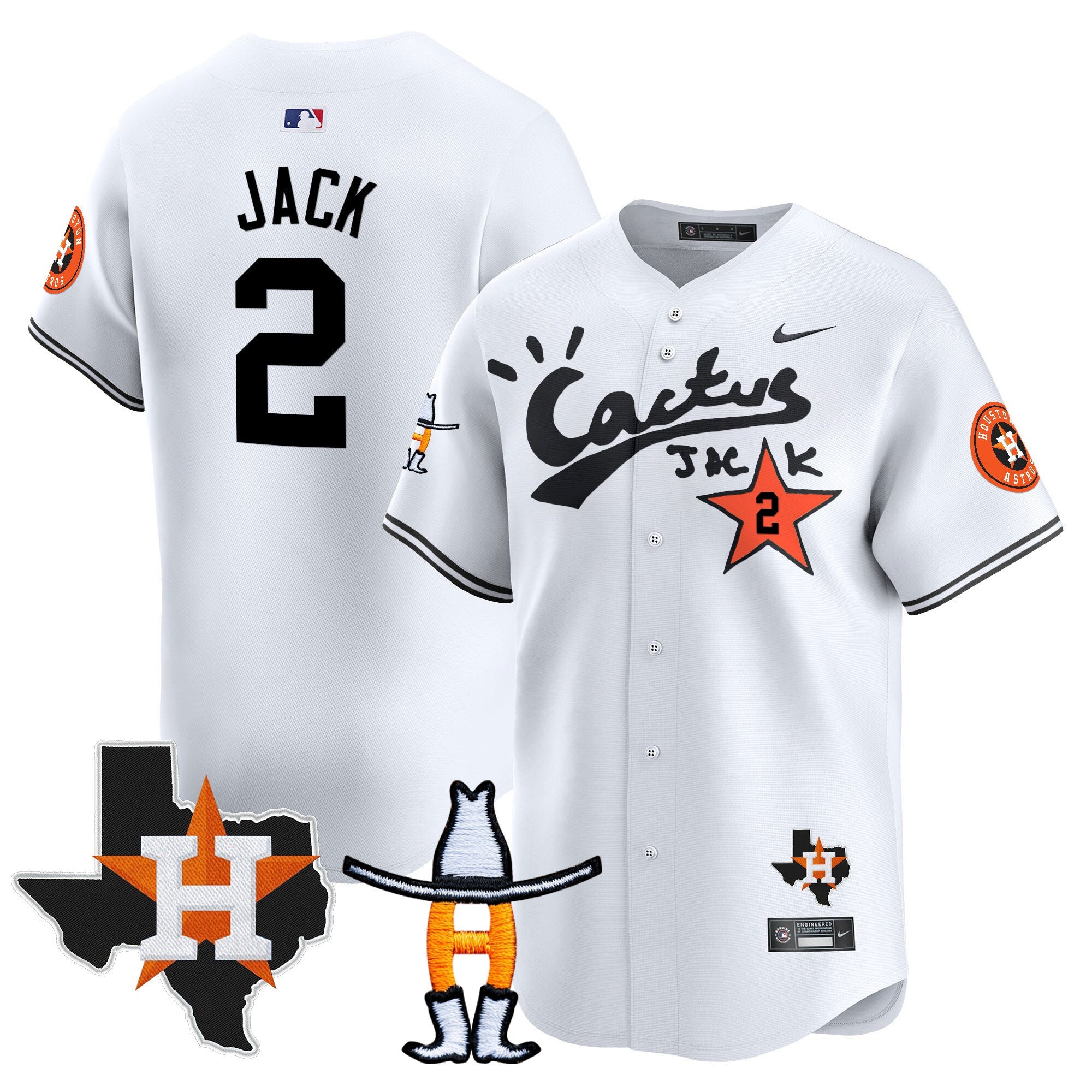 Men’s Houston Cactus Jack Houston Rodeo Patch Vapor Premier Limited Jersey