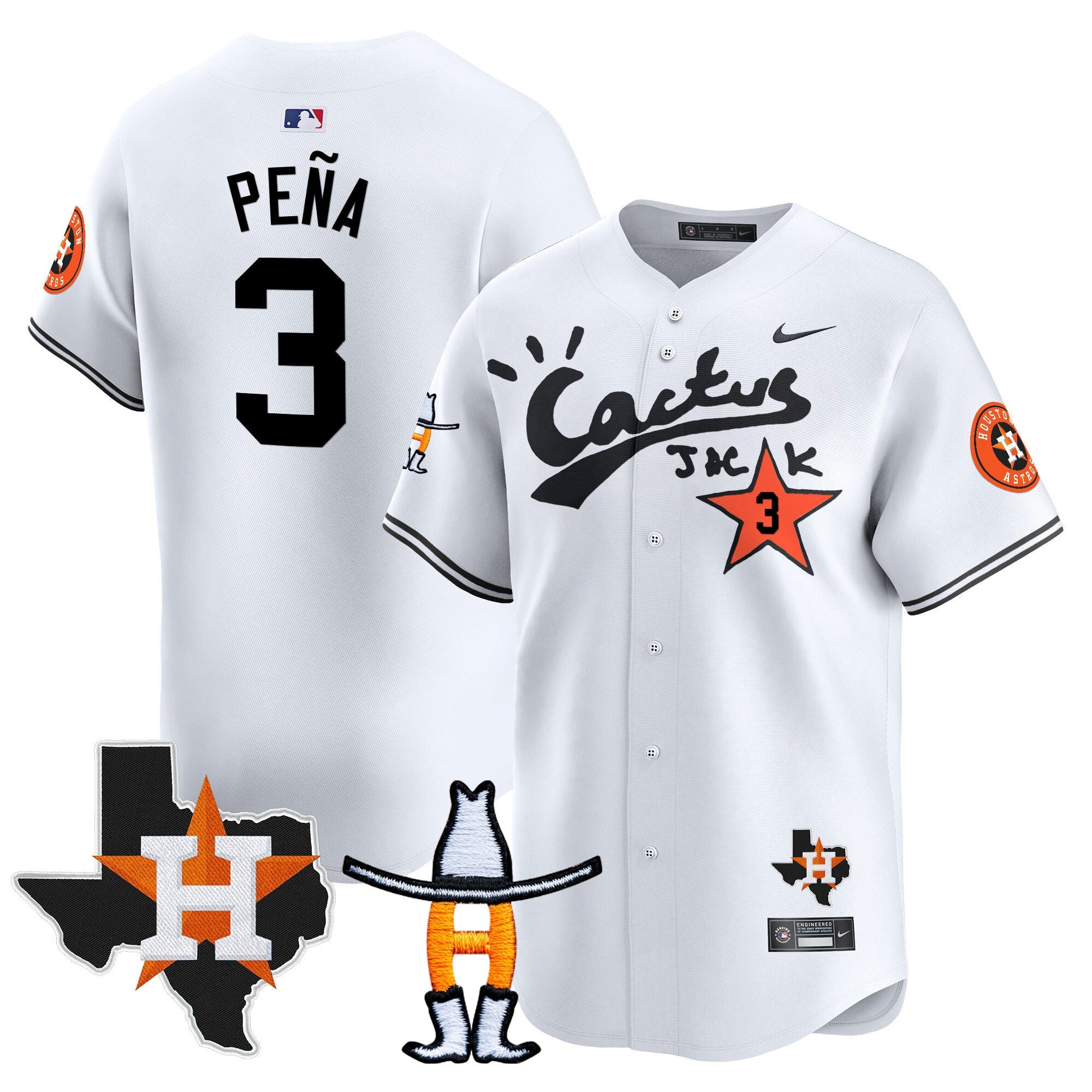 Men’s Houston Cactus Jack Houston Rodeo Patch Vapor Premier Limited Jersey