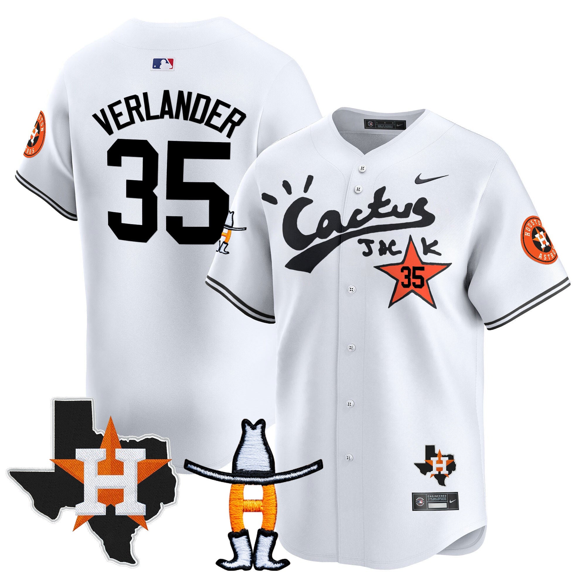 Men’s Houston Cactus Jack Houston Rodeo Patch Vapor Premier Limited Jersey