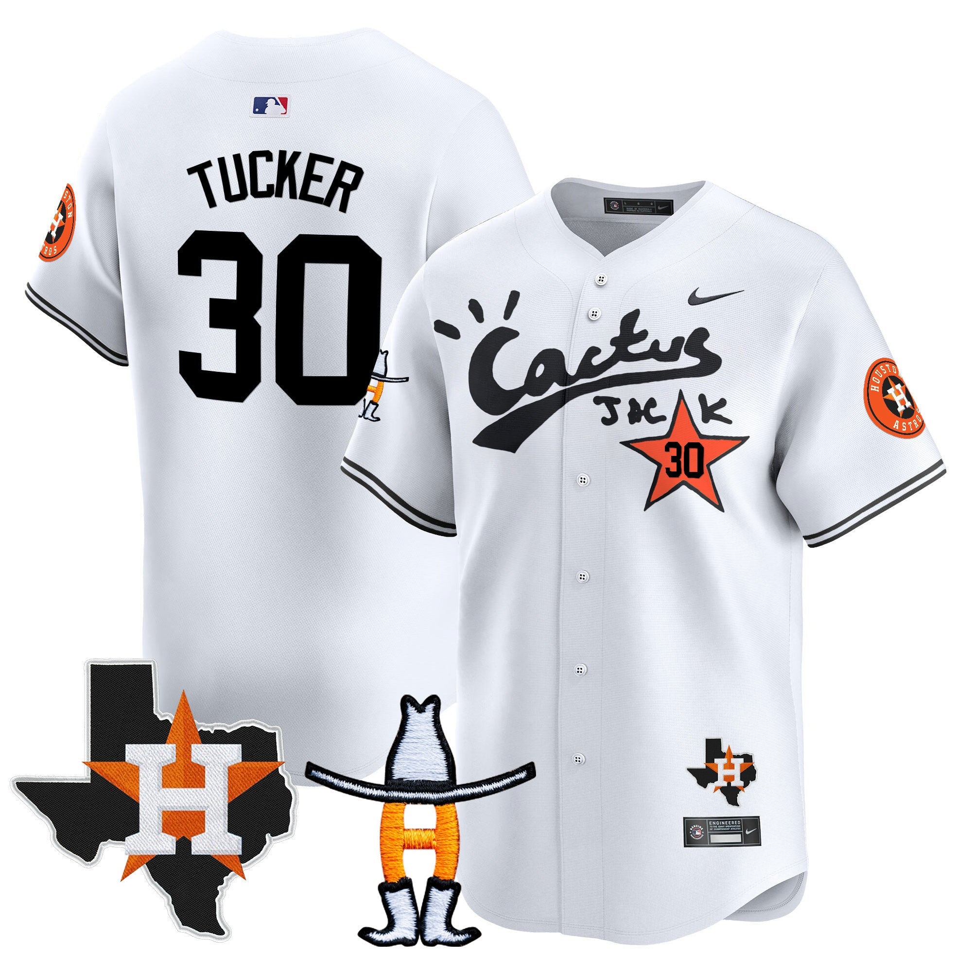 Men’s Houston Cactus Jack Houston Rodeo Patch Vapor Premier Limited Jersey
