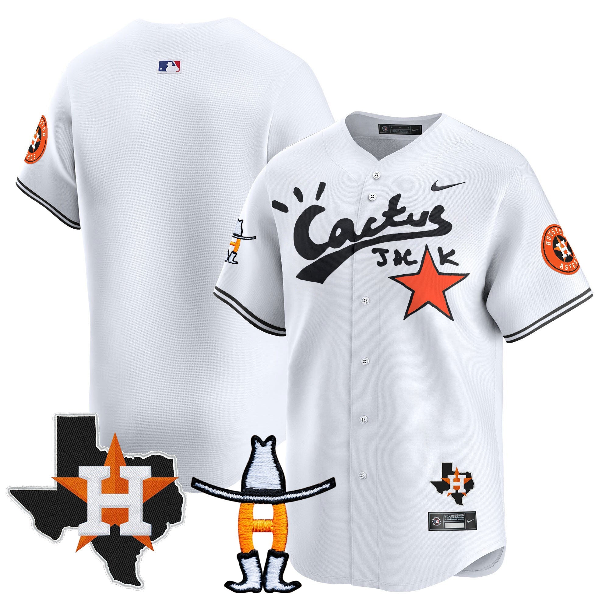 Men’s Houston Cactus Jack Houston Rodeo Patch Vapor Premier Limited Jersey