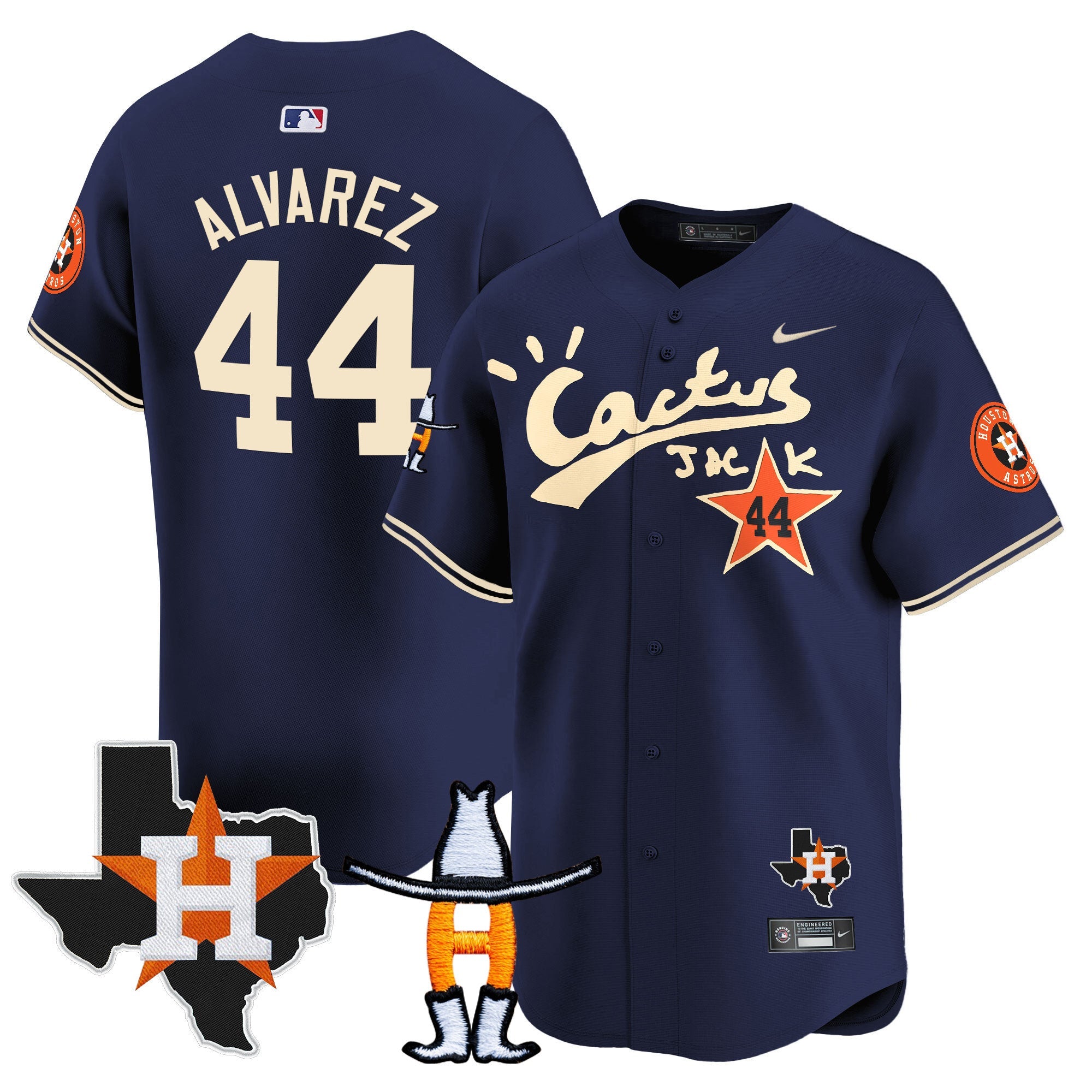 Men’s Houston Cactus Jack Houston Rodeo Patch Vapor Premier Limited Jersey