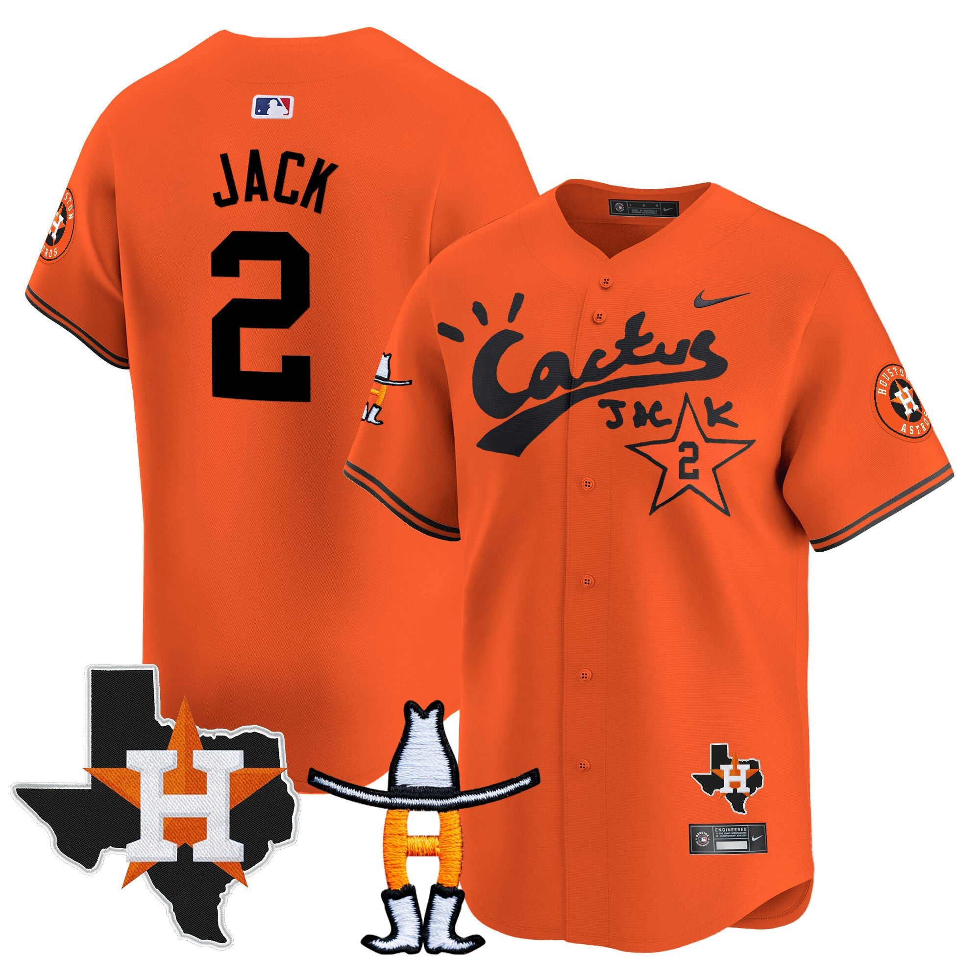 Men’s Houston Cactus Jack Houston Rodeo Patch Vapor Premier Limited Jersey