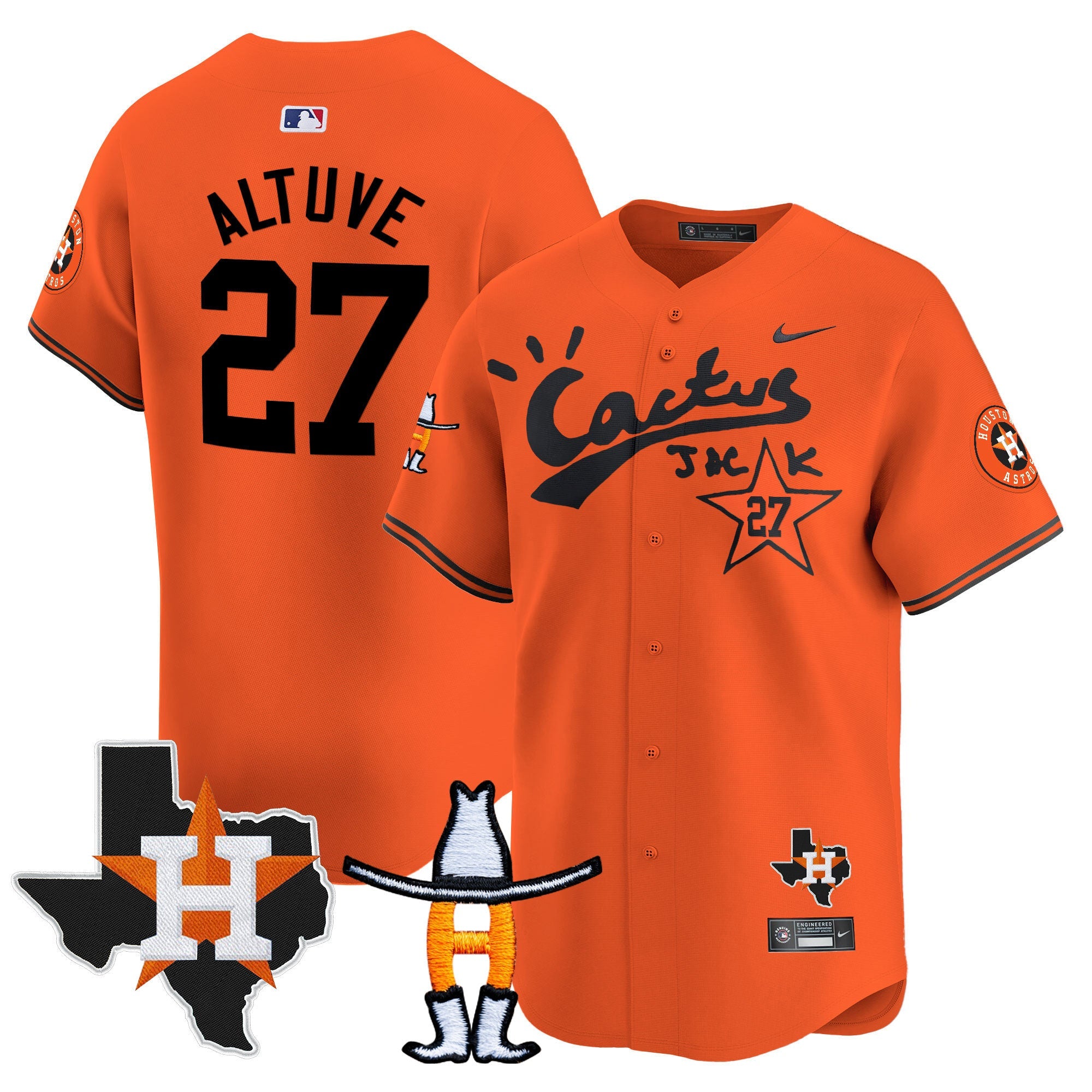 Men’s Houston Cactus Jack Houston Rodeo Patch Vapor Premier Limited Jersey