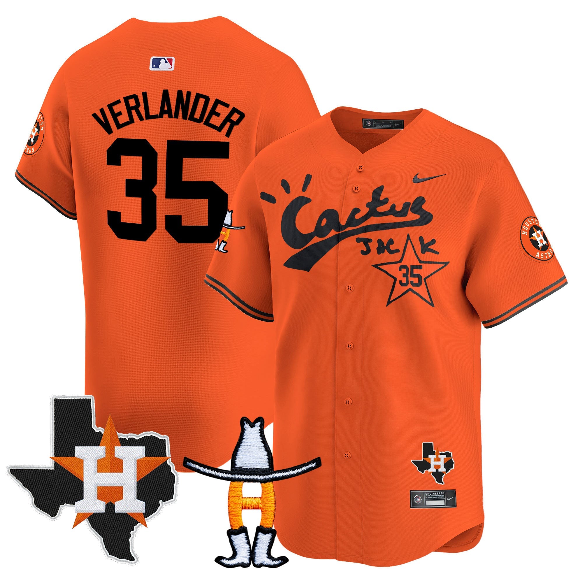Men’s Houston Cactus Jack Houston Rodeo Patch Vapor Premier Limited Jersey