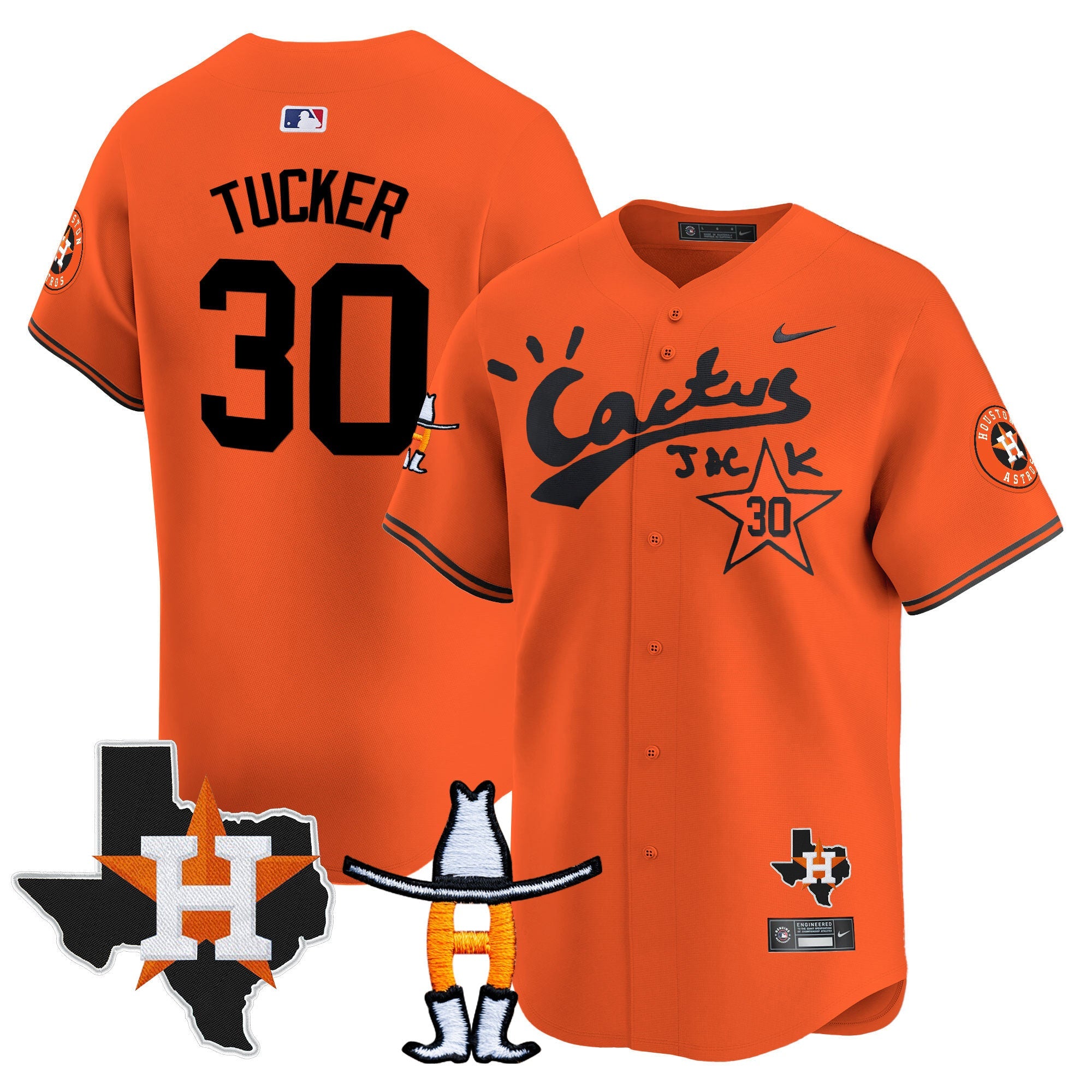 Men’s Houston Cactus Jack Houston Rodeo Patch Vapor Premier Limited Jersey