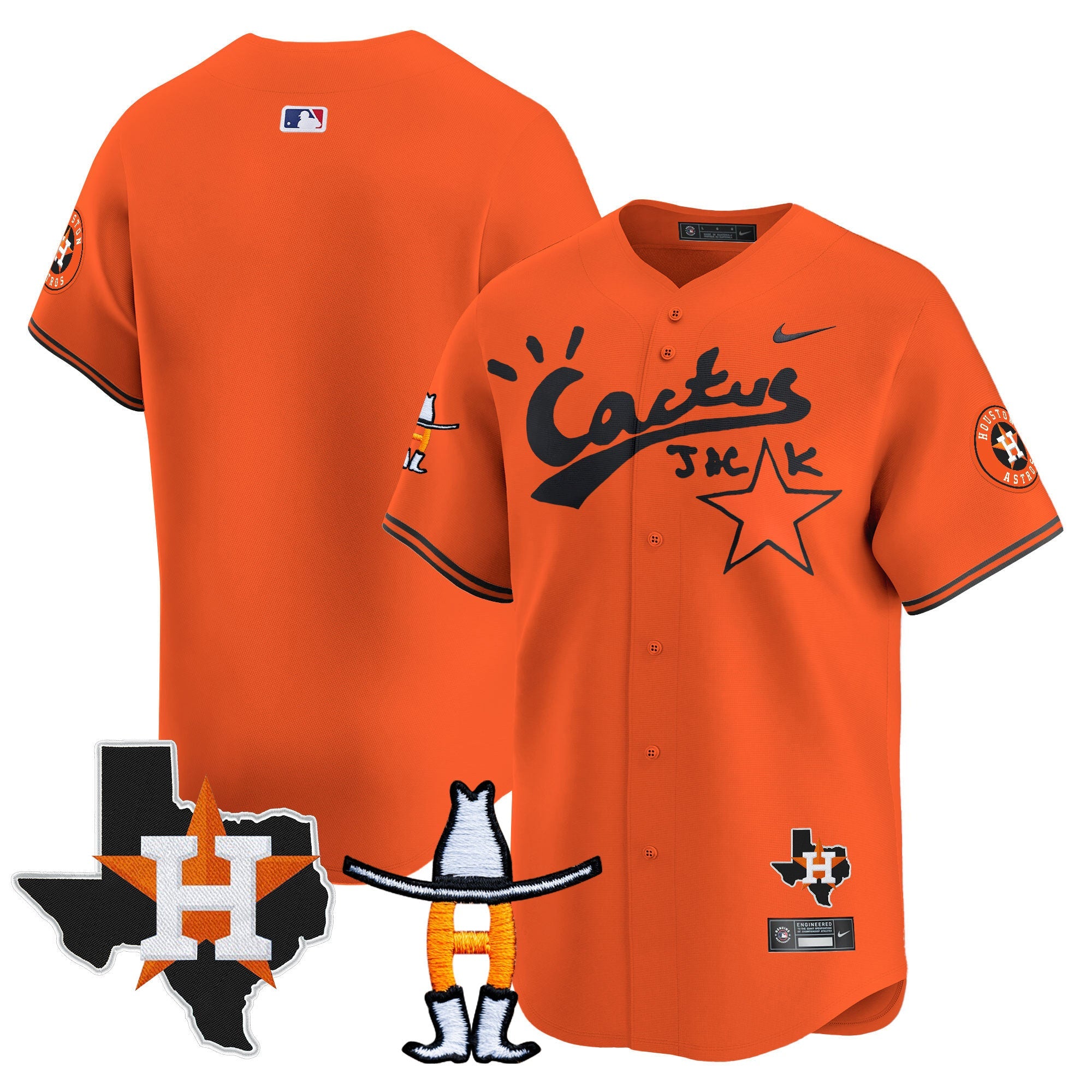 Men’s Houston Cactus Jack Houston Rodeo Patch Vapor Premier Limited Jersey