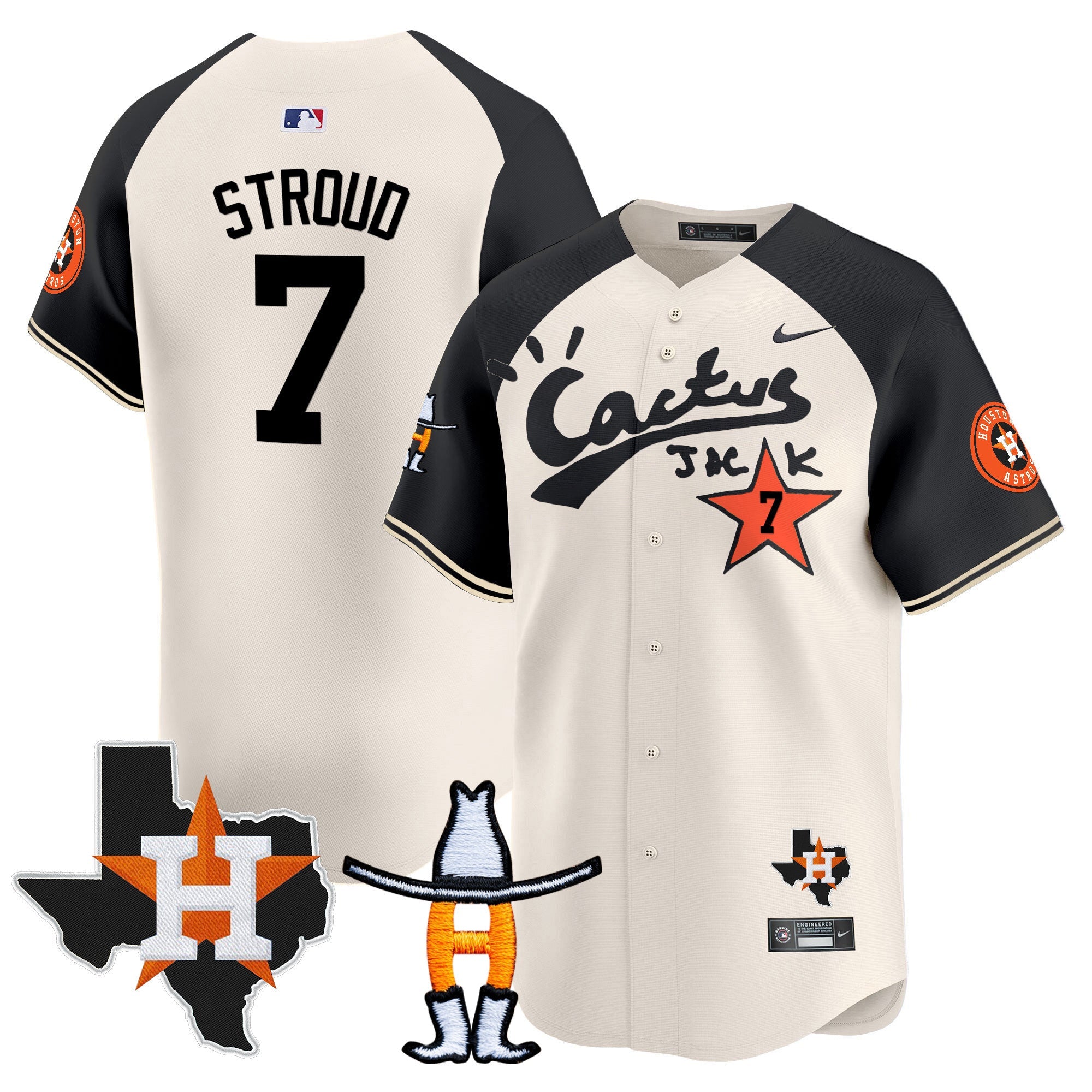 Men’s Houston Cactus Jack Houston Rodeo Patch Vapor Premier Limited Jersey