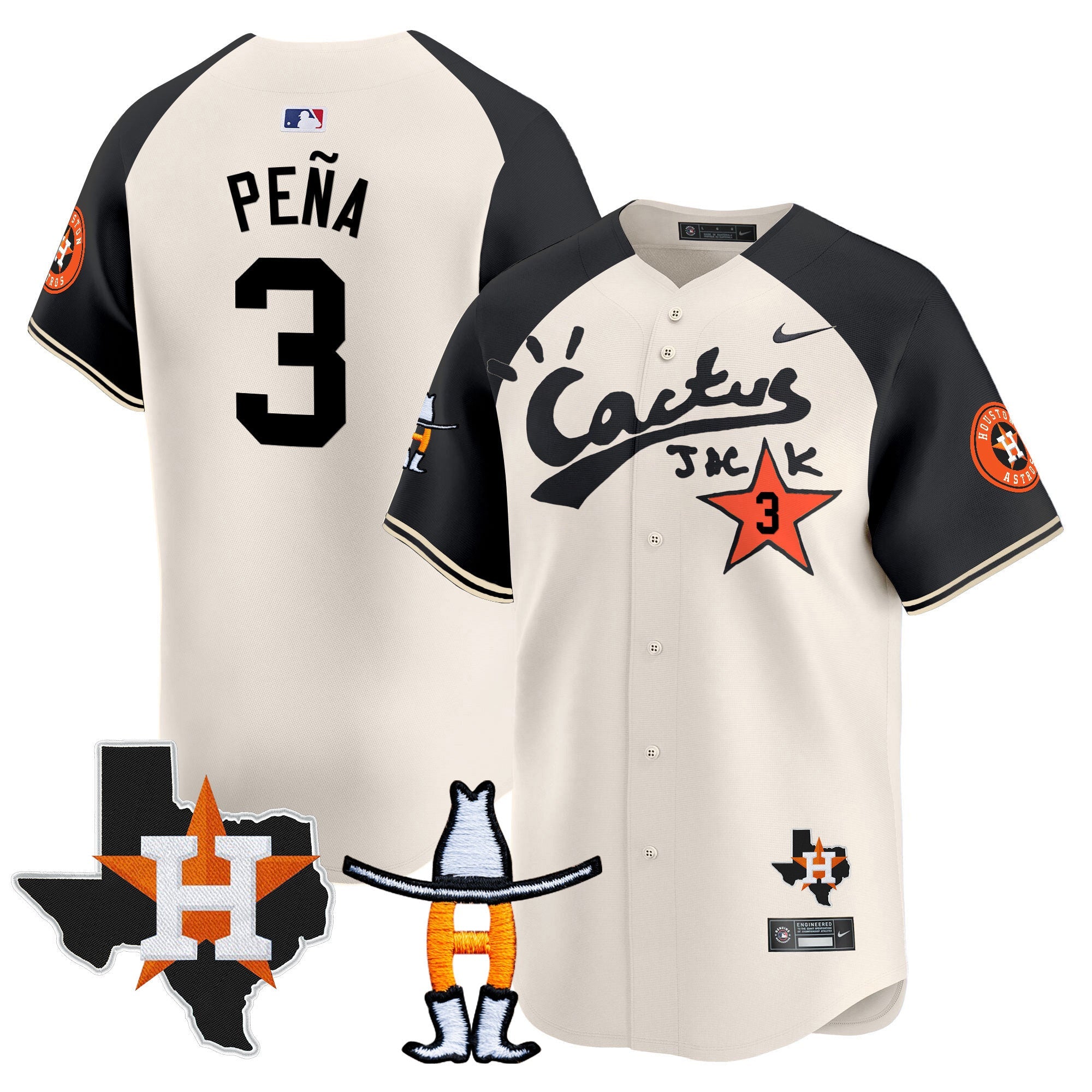 Men’s Houston Cactus Jack Houston Rodeo Patch Vapor Premier Limited Jersey
