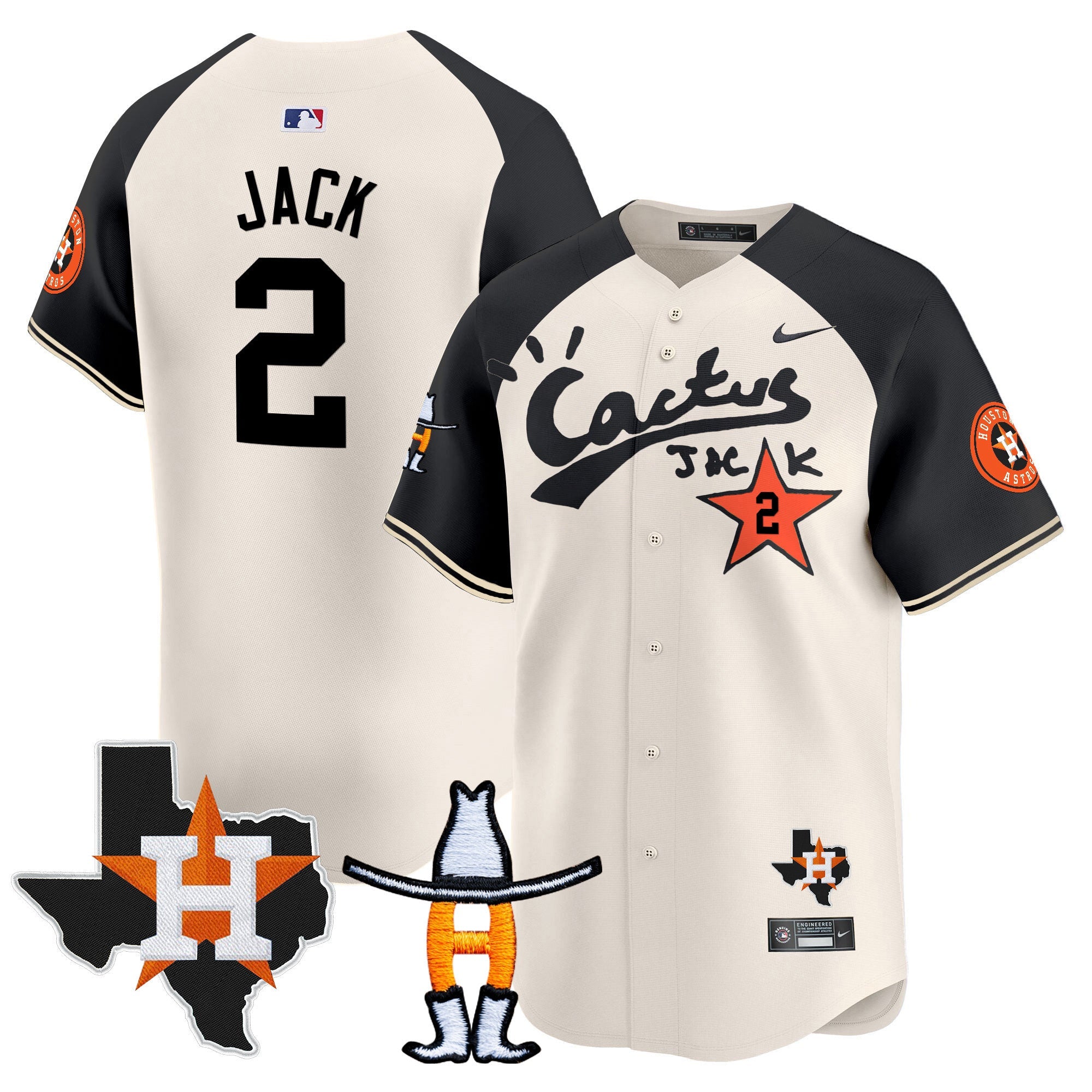 Men’s Houston Cactus Jack Houston Rodeo Patch Vapor Premier Limited Jersey
