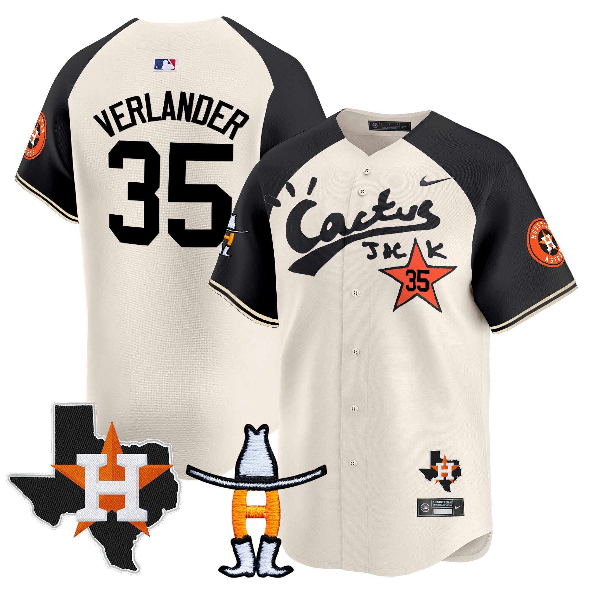 Men’s Houston Cactus Jack Houston Rodeo Patch Vapor Premier Limited Jersey
