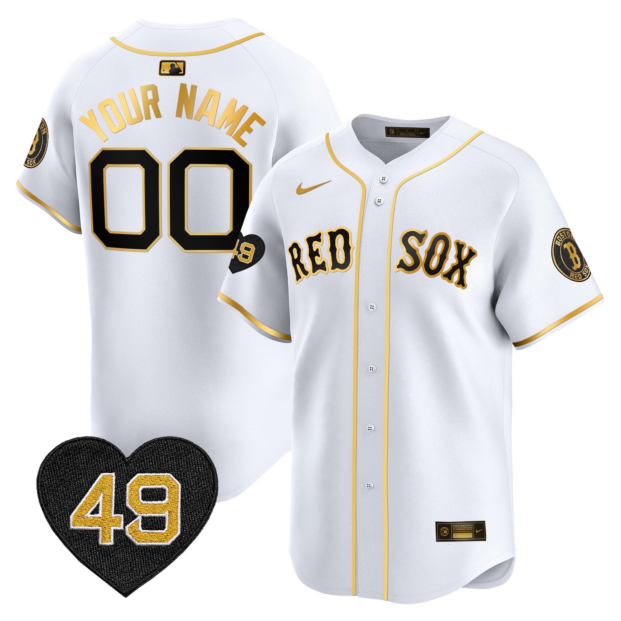 Boston Tim Wakefield Patch Vapor Premier Limited Custom Jersey