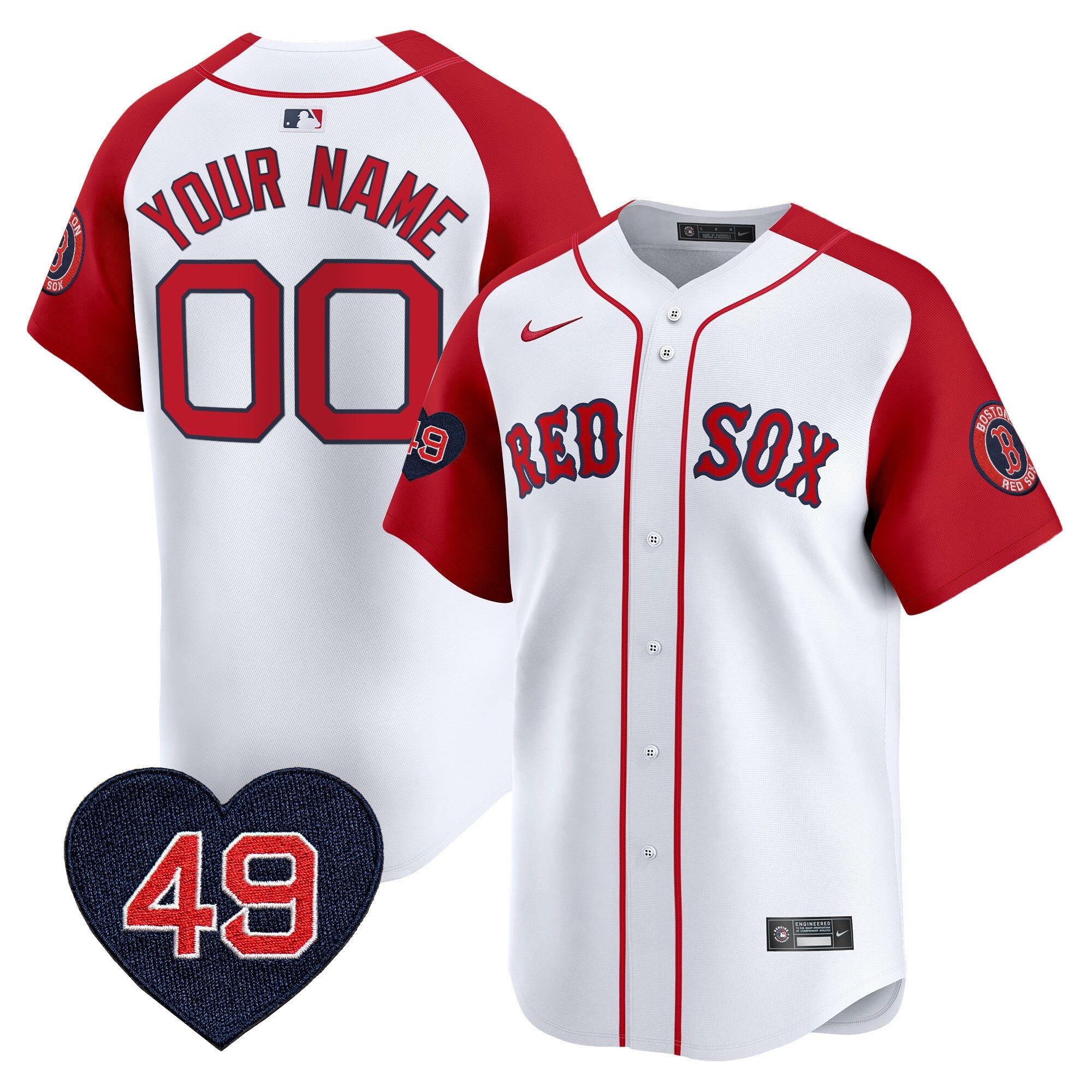 Boston Tim Wakefield Patch Vapor Premier Limited Custom Jersey